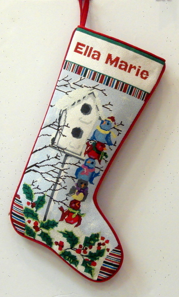 Birdies Stocking (Handpainted by Alice Peterson Company)