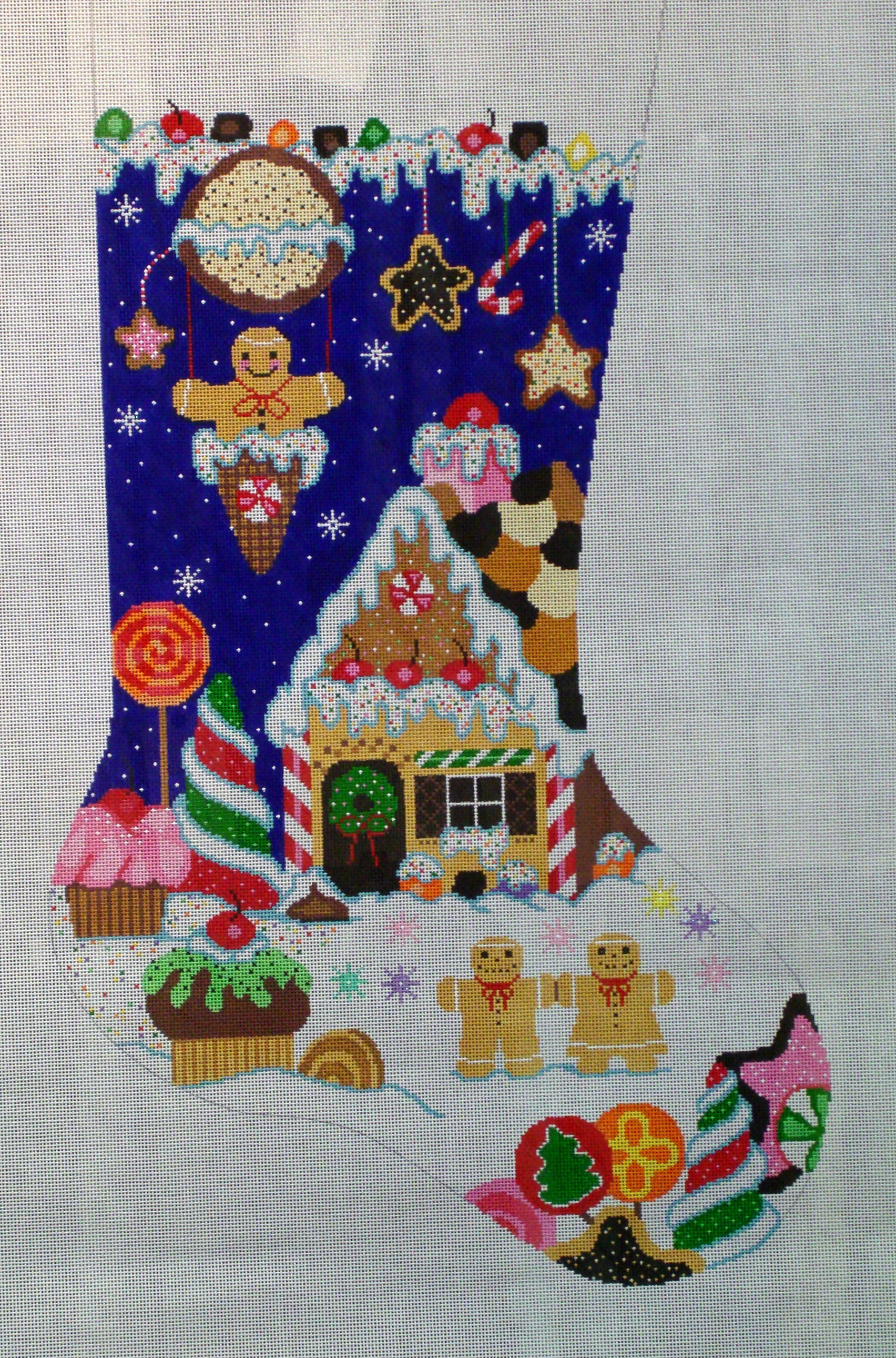Holiday Sweets Stocking (Handpainted by Shelly Tribbey Designs) 18*CS45
