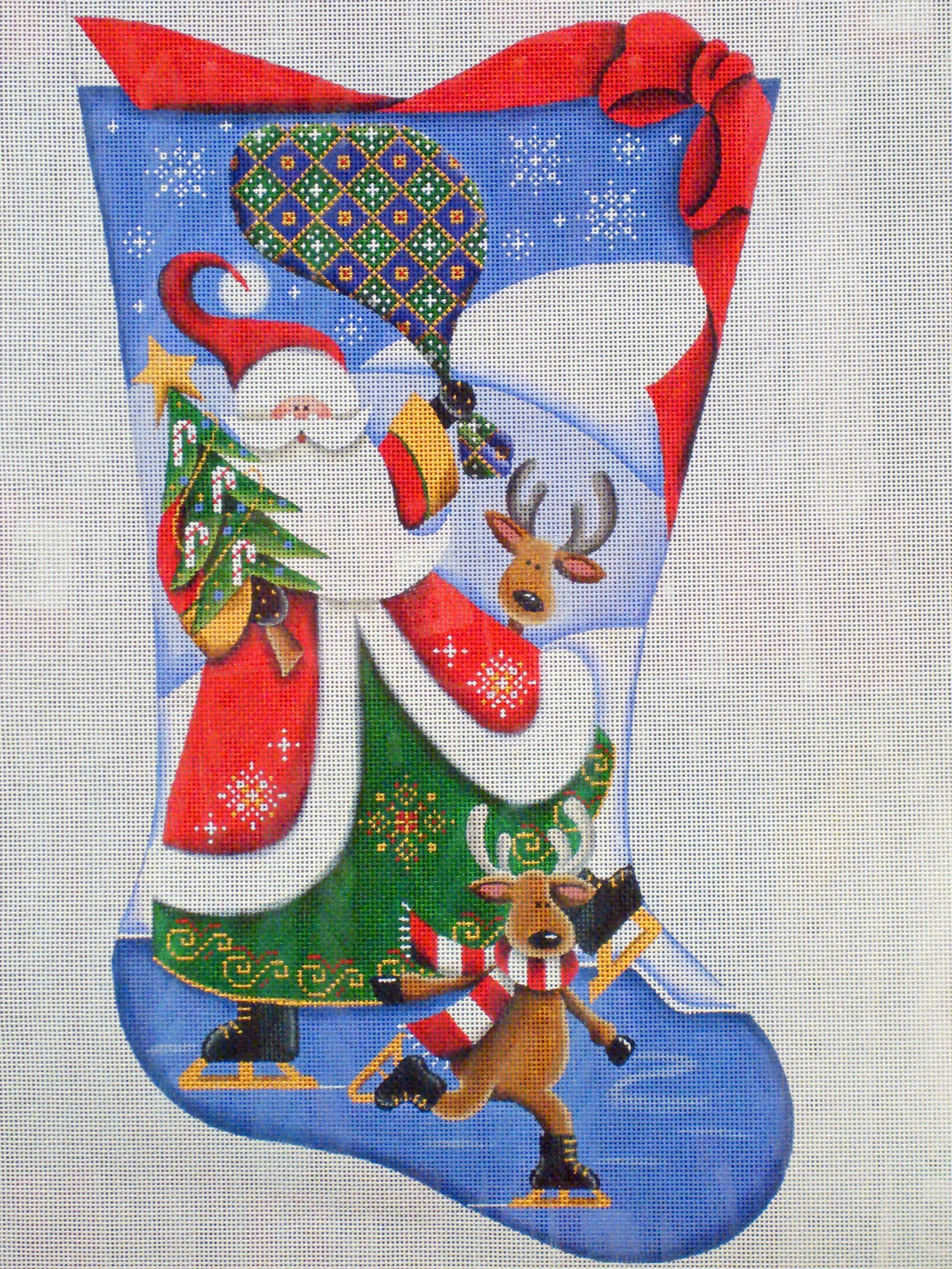 Skating with Santa (Handpainted by Rebecca Wood Designs) 18*1353a