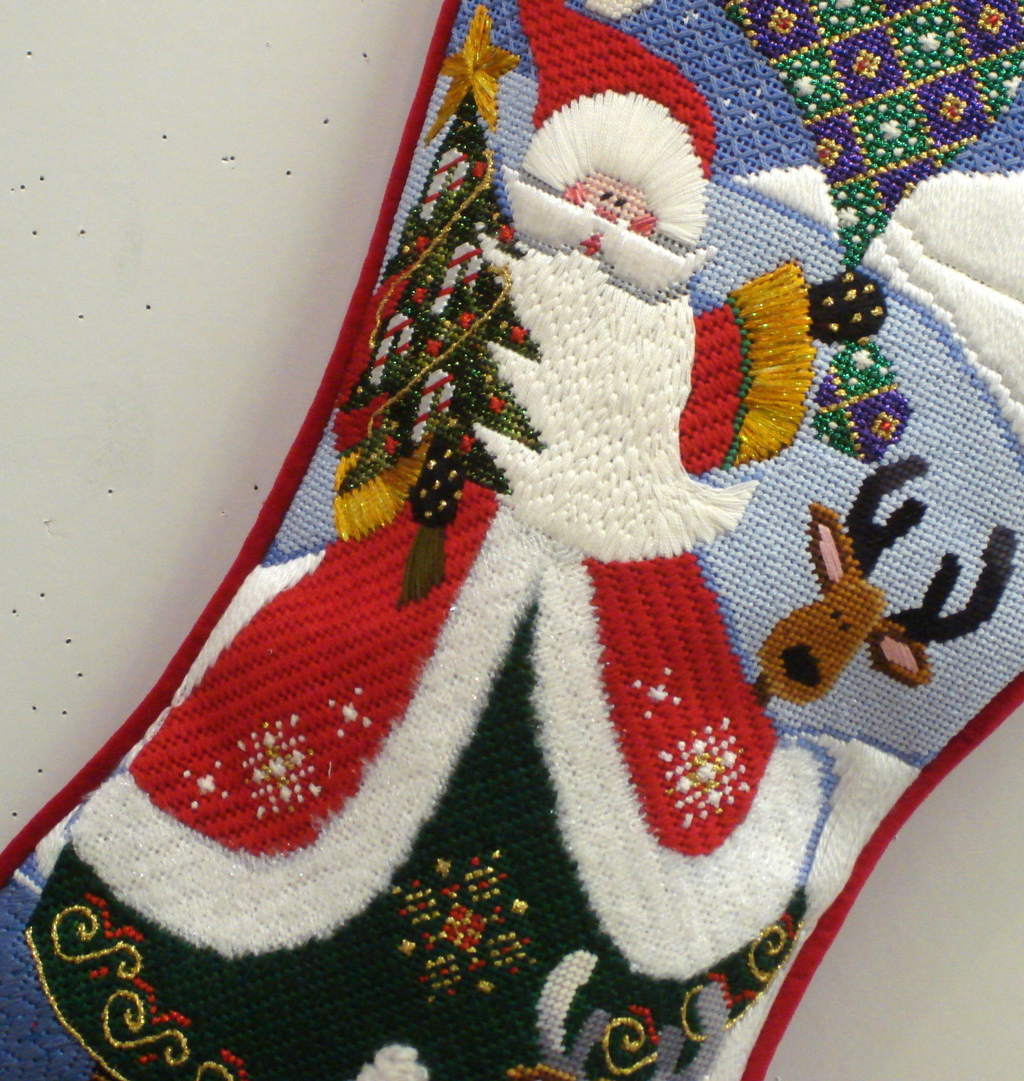 Skating with Santa (Handpainted by Rebecca Wood Designs)