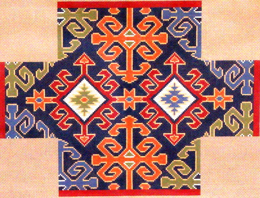 Geometric Brick Cover (handpainted from Canvasworks) BC-31B