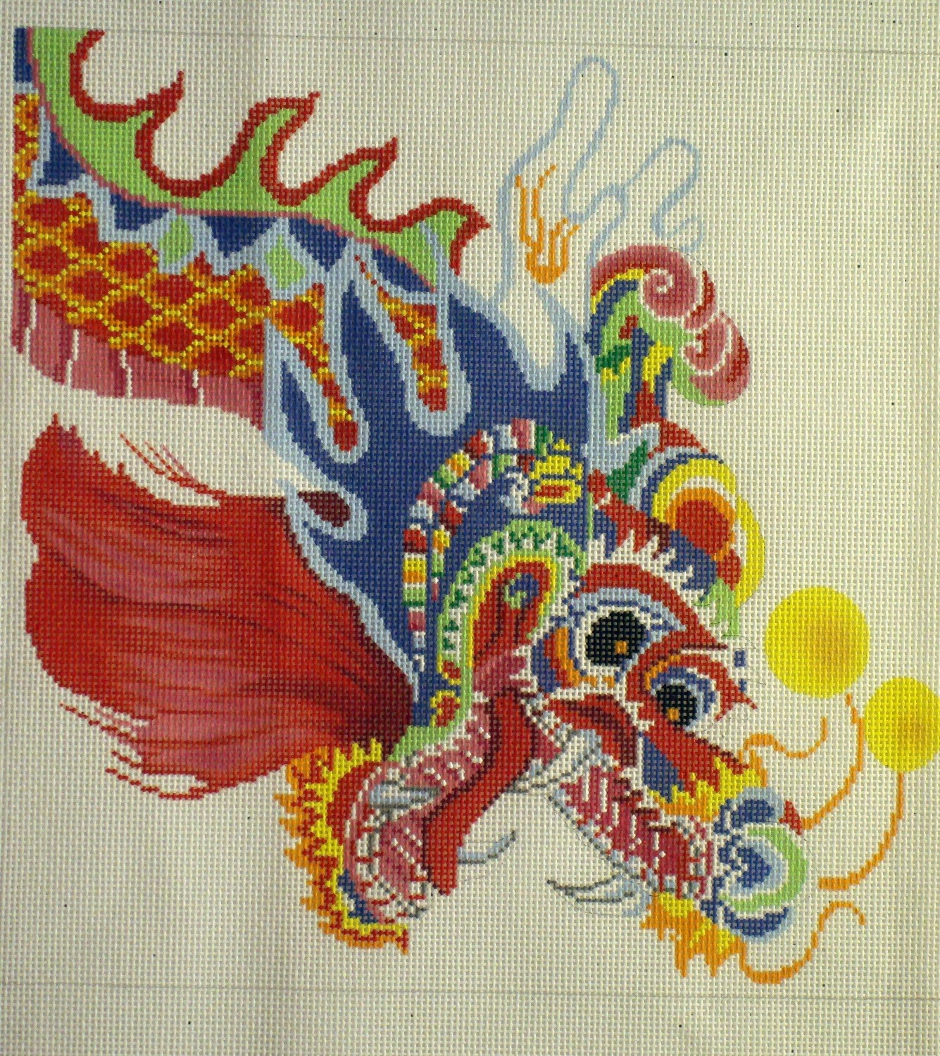 Multicolored Dragon (Handpainted by Lee's Needle Arts) Multicolored Dragon (Handpainted by Lee's Needle Arts)