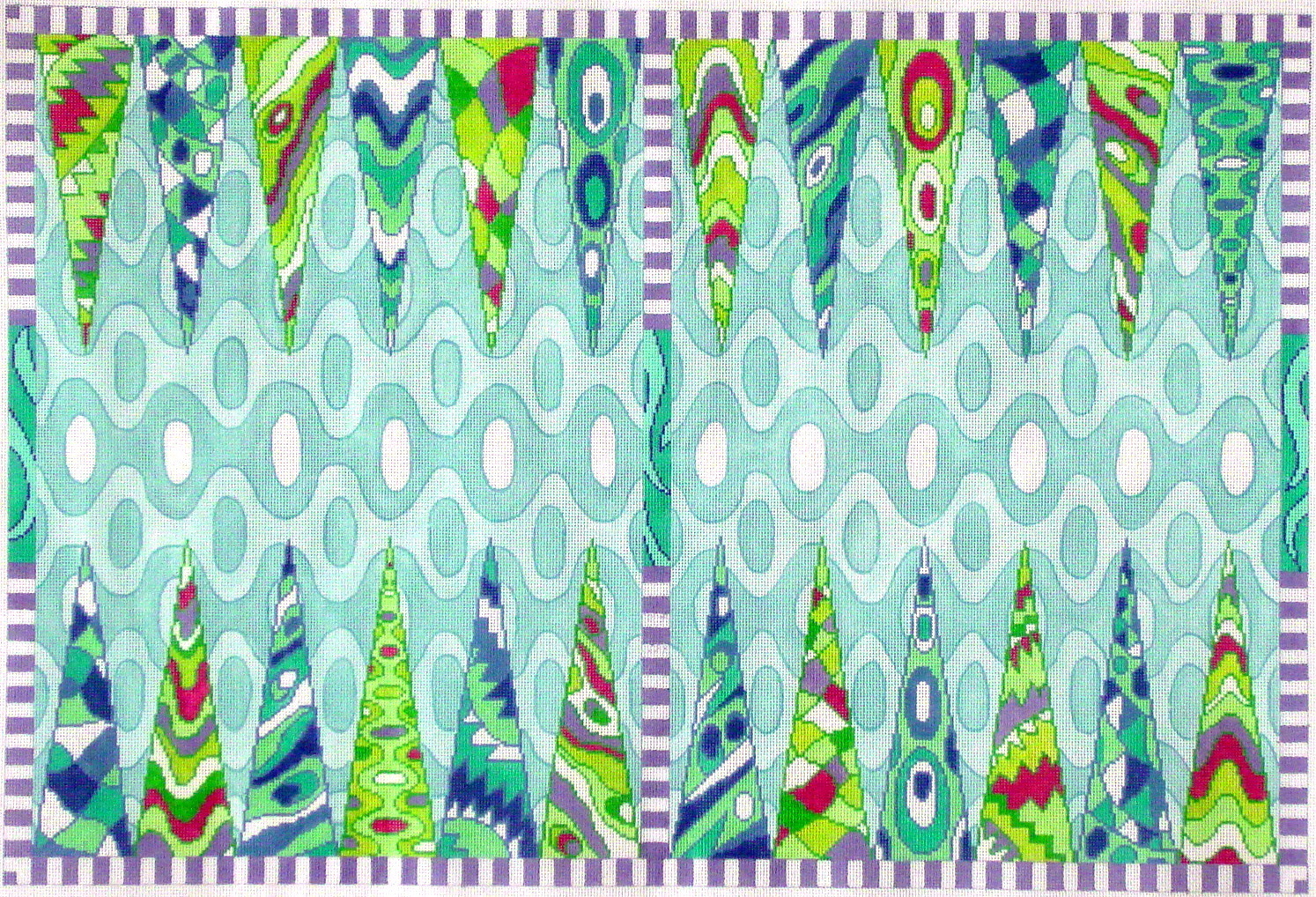 Pucci Backgammon Board (Handpainted by Kate Dickerson Needlepoint Collection) 18*BGB-01