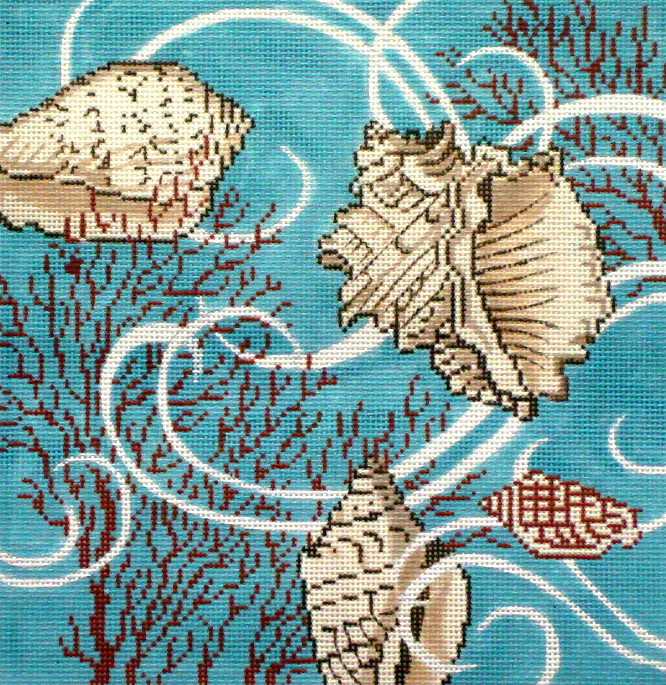 Shell on Blue (hand painted by Alice Peterson) Shell on Blue (hand painted by Alice Peterson)