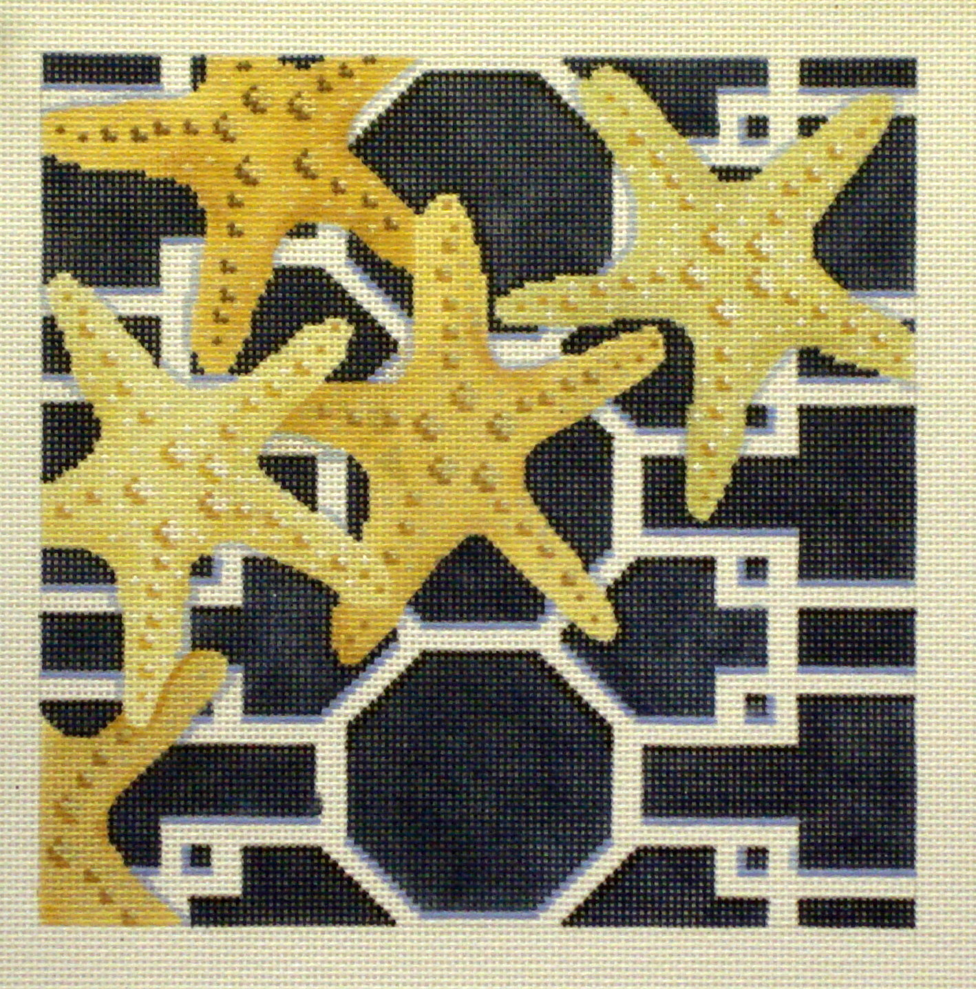 Starfish on Lattice-Navy (Handpainted by Associated Talents) Starfish on Lattice-Navy (Handpainted by Associated Talents)