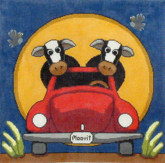 Cattle Drive handpainted from Wellesley Needlepoint Collection Cattle Drive handpainted from Wellesley Needlepoint Collection