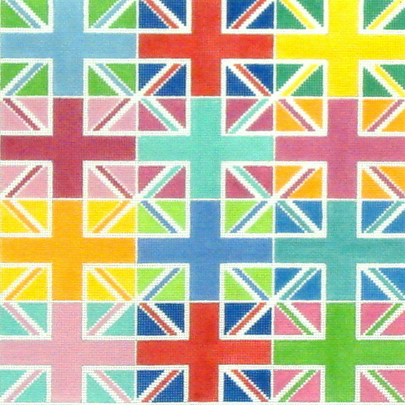 Union Jack Multi Color Blocks (handpainted by Kate Dickerson) Union Jack Multi Color Blocks (handpainted by Kate Dickerson)