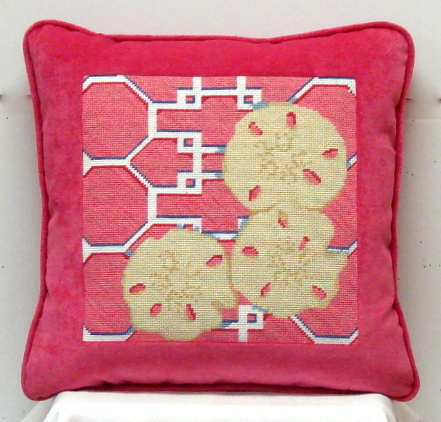Sand Dollar On Lattice/Pink (Model Shown) (Handpainted by Associated Talent Sand Dollar On Lattice/Pink (Model Shown) (Handpainted by Associated Talent