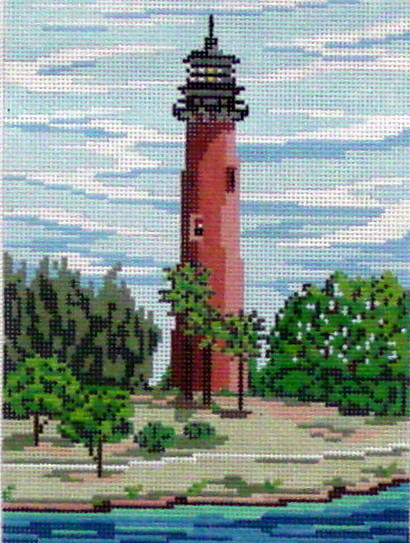 Jupiter Lighthouse (stitch painted by Needle Crossings) Jupiter Lighthouse (stitch painted by Needle Crossings)