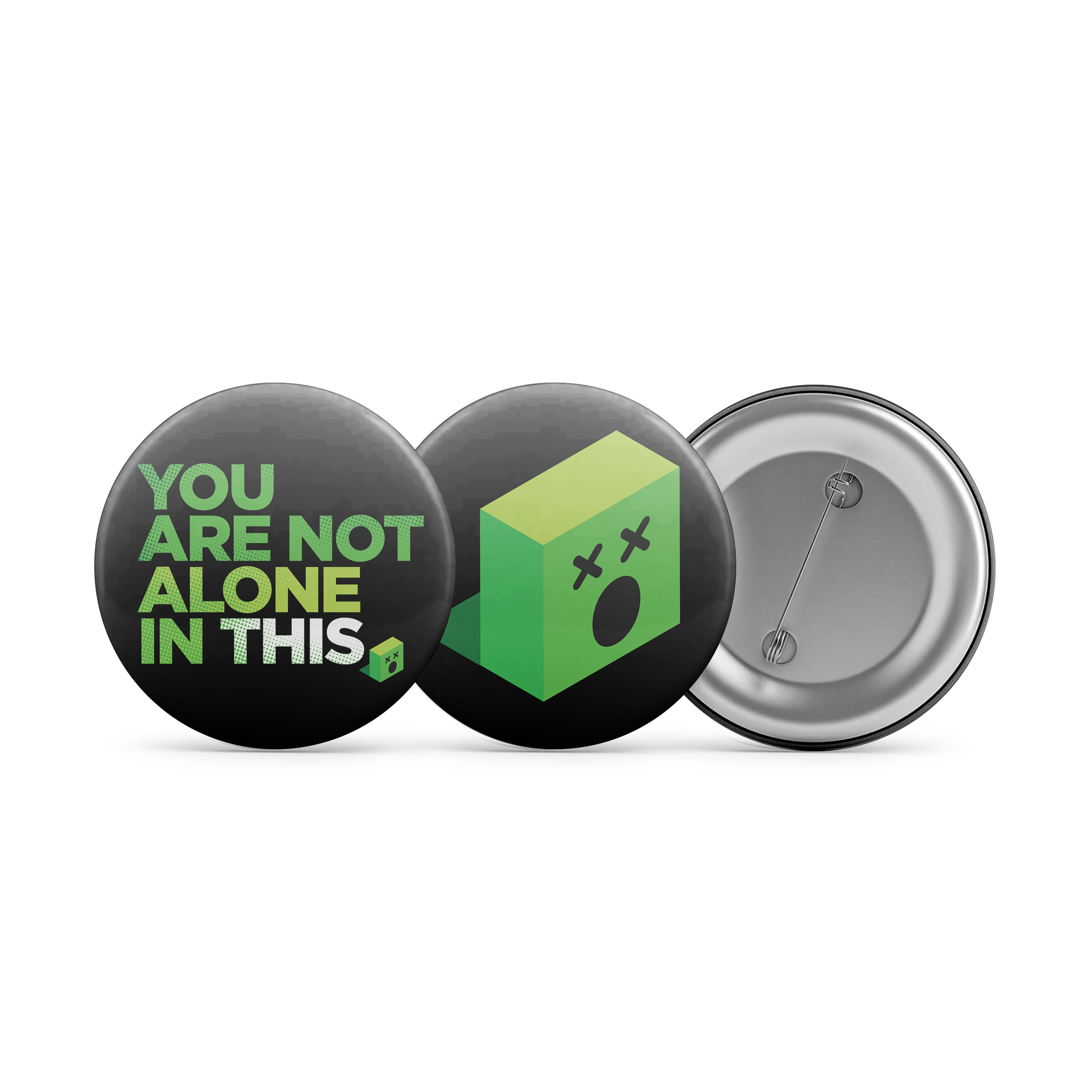 You Are Not Alone in This - The Emoji Art Show Tour 2019 Button Pin Pack 00000