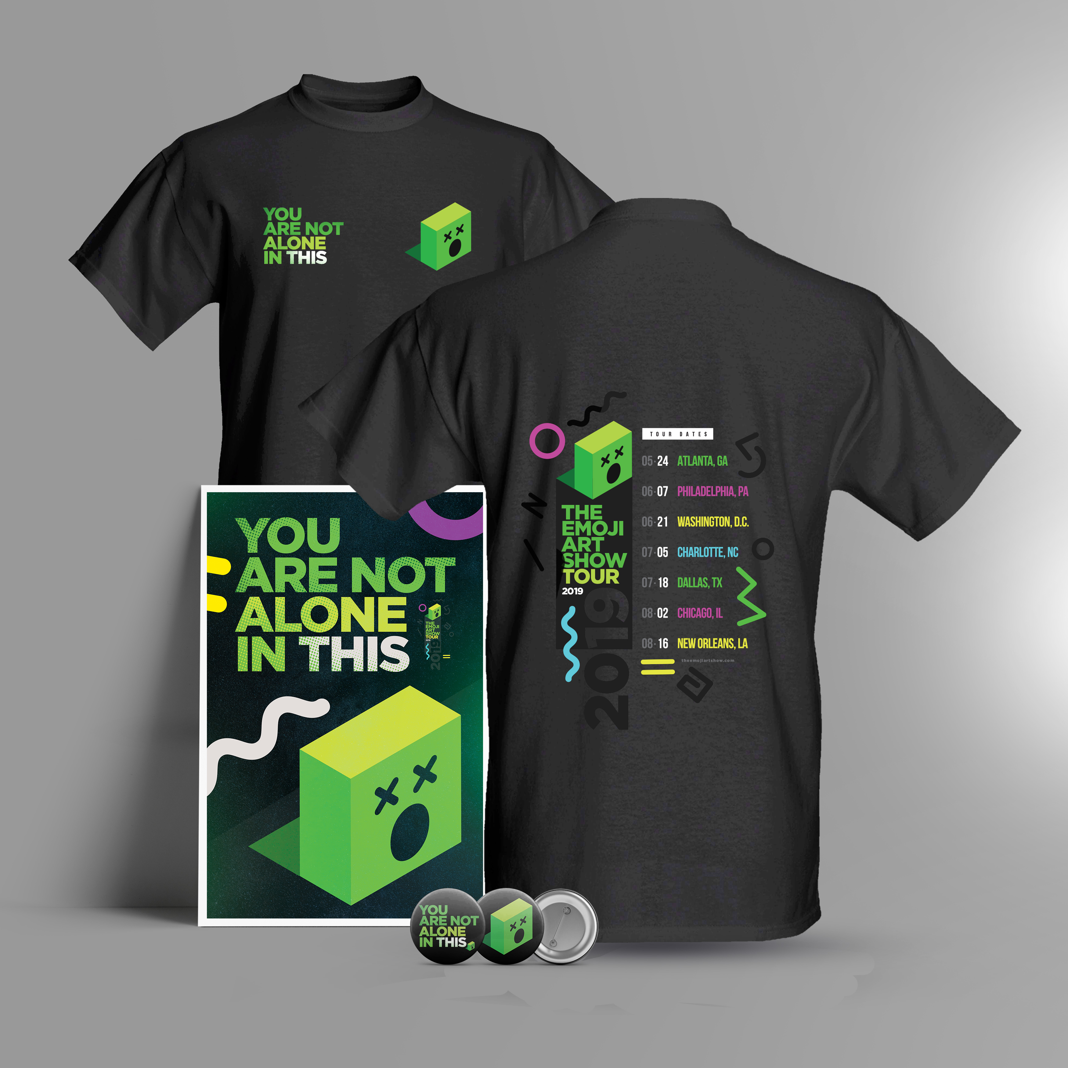 You Are Not Alone in This - The Emoji Art Show Tour 2019 Gift Bag 00002