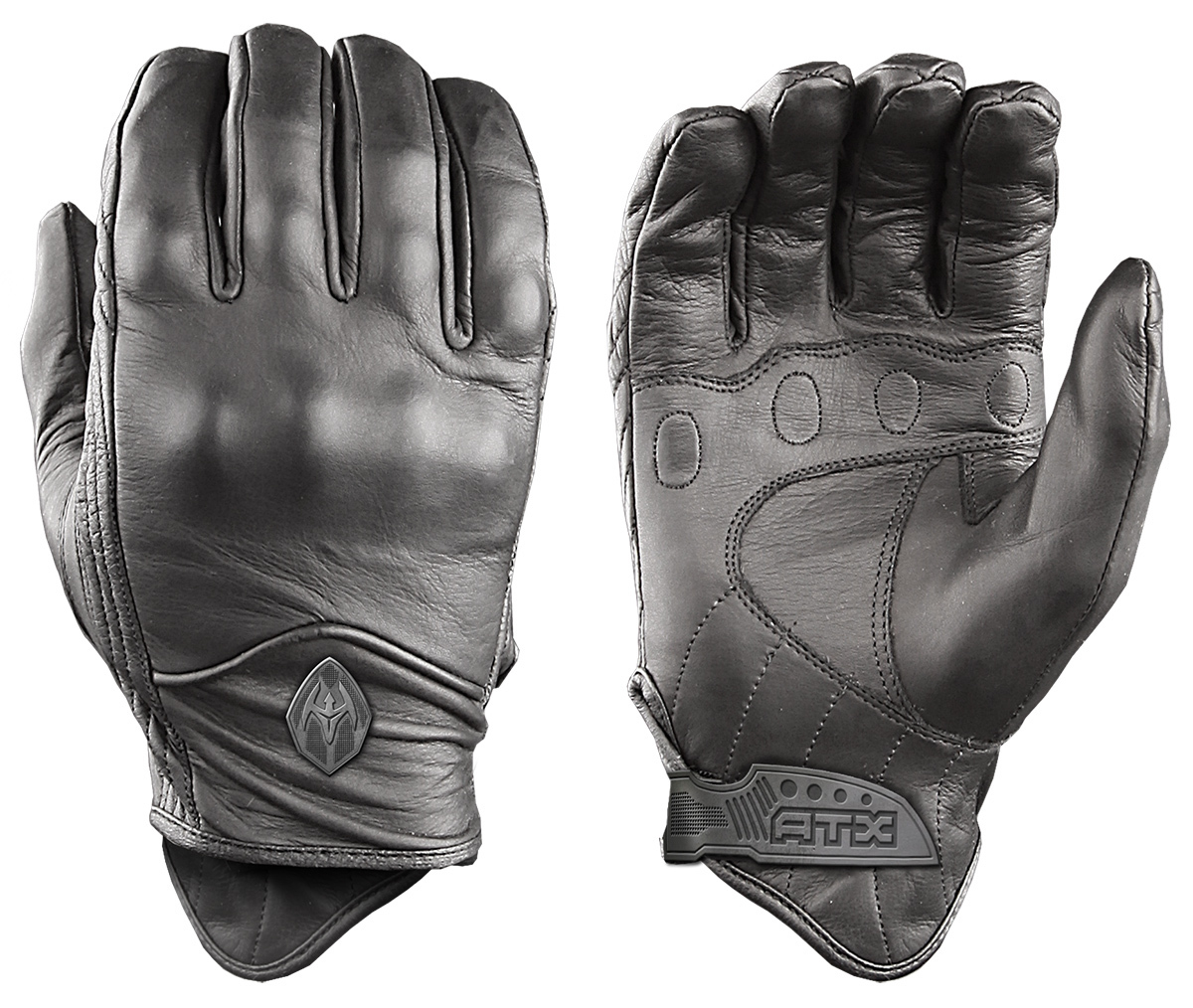 All-Leather Gloves with Knuckle Armor ATX95