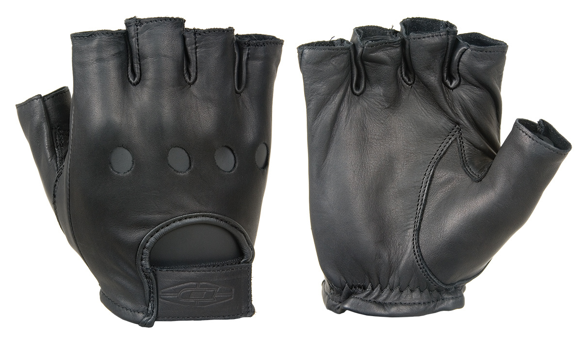 Premium leather driving gloves (½ Finger) D22S