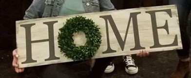HOME with Wreath HomeWreath
