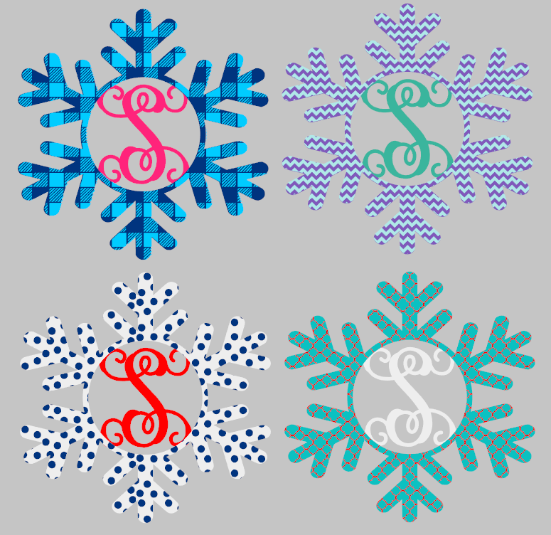 Snowflake With Initial Wood Door Hanger Sign Up Today