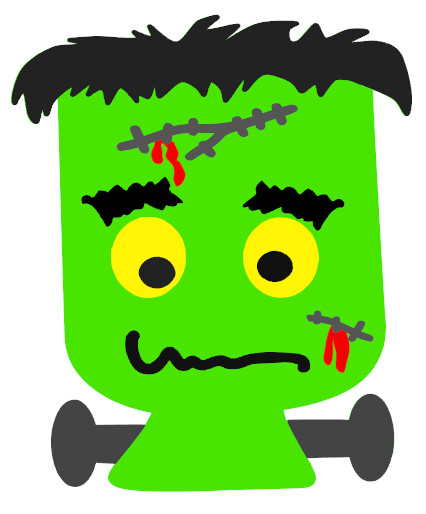 Frankenstein Halloween Wood Door Hanger