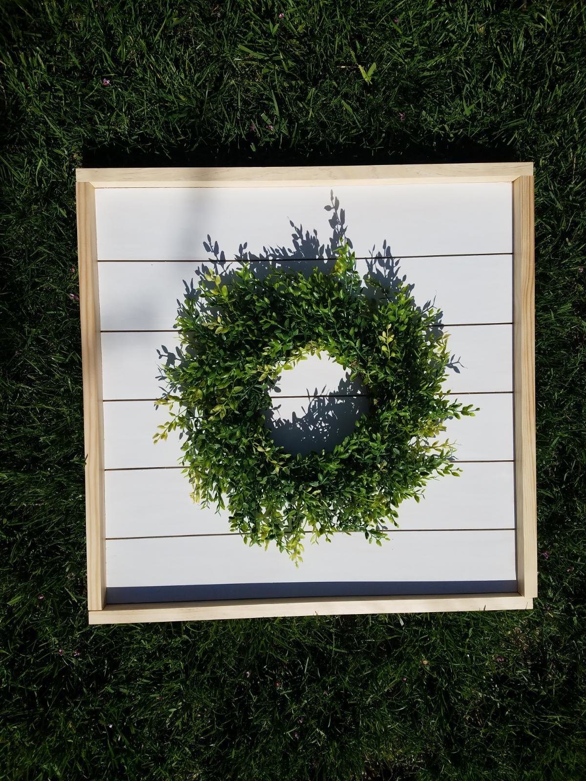 Framed Shiplap Wreath FSW