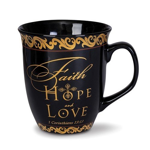 Ceramic Stone Faith Hope Love 16 Oz. Mug Ceramic Stone Faith Hope Love 16 Oz. Mug
