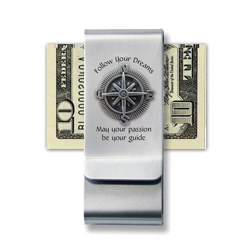 Steel Follow Your Dreams Satin Double Money Clip Steel Follow Your Dreams Satin Double Money Clip