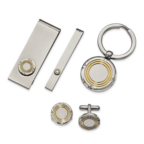 Stainless Steel Yellow IP-Plating 4-Piece Boxed Set Stainless Steel Yellow IP-Plating 4-Piece Boxed Set