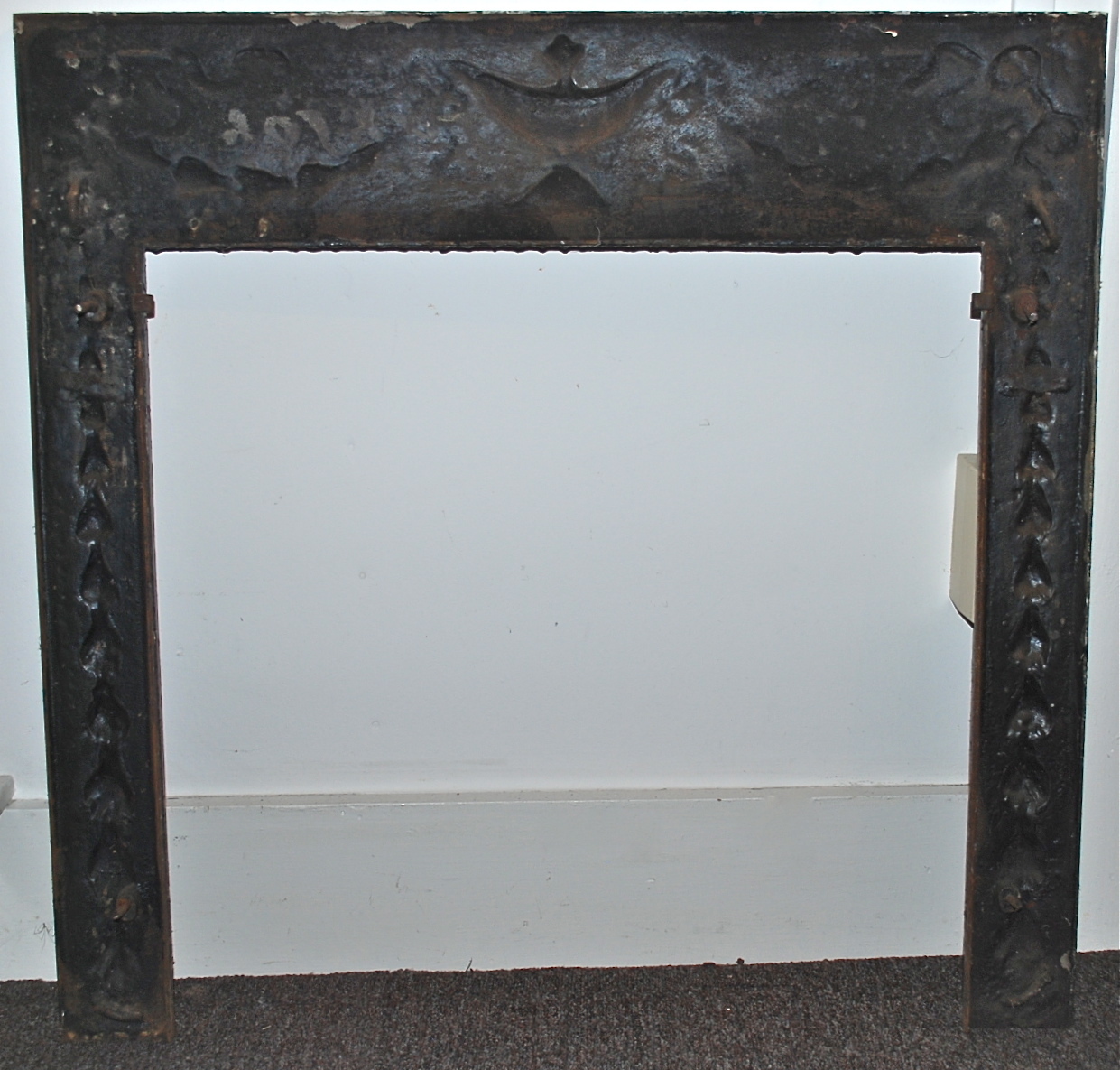 Antique Cast Iron Fireplace Surround