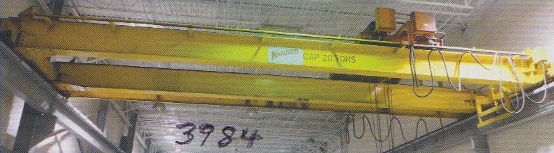 1 – USED 20 TON KRANICO TOP RUNNING DOUBLE GIRDER BRIDGE CRANE 1 – USED 20 TON KRANICO TOP RUNNING DOUBLE GIRDER BRIDGE CRANE