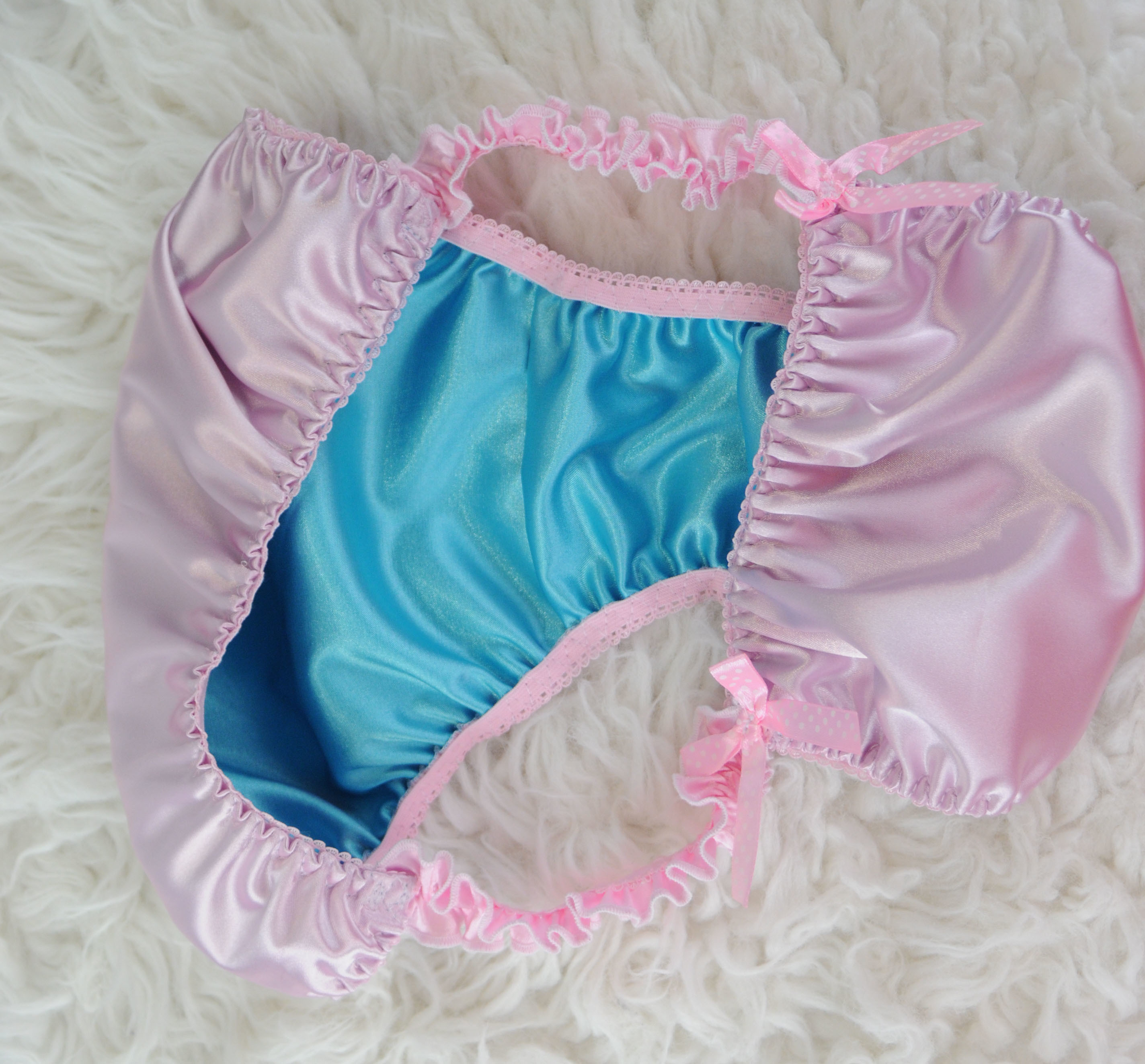 Exclusive Ania's Poison MANties Silky Smooth, Butter Soft Double Lined Pink Blue Limited Edition bikini panties like Joe the Boxer for Sissy MEN!