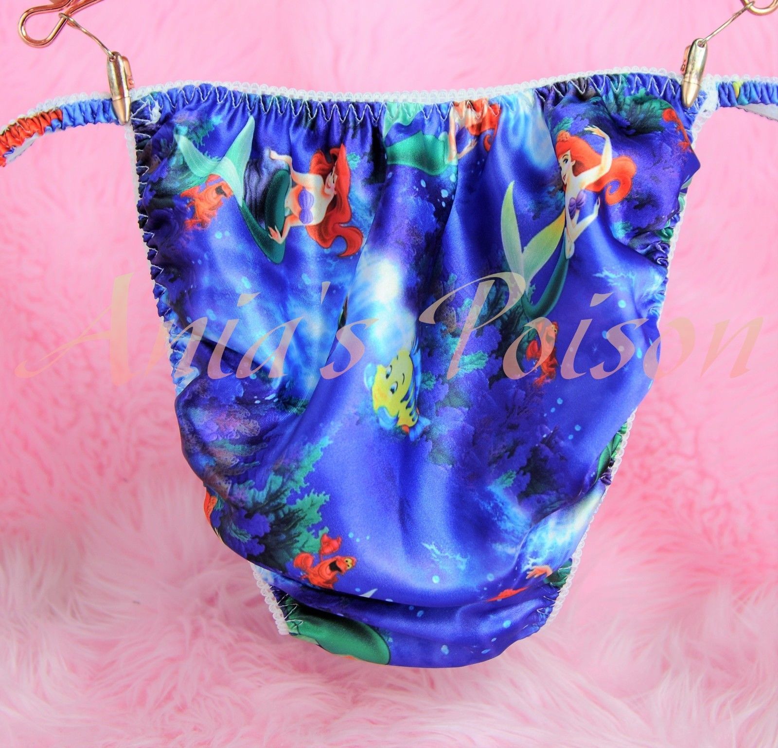 Ania's Poison MANties S - XXL Princess Mermaid Prints Super Rare 100% polyester string bikini sissy mens underwear panties