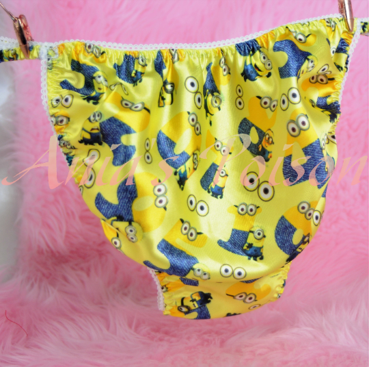 Ania's Poison Minion 3 different Prints Super Rare 100% polyester string bikini sissy mens underwear panties