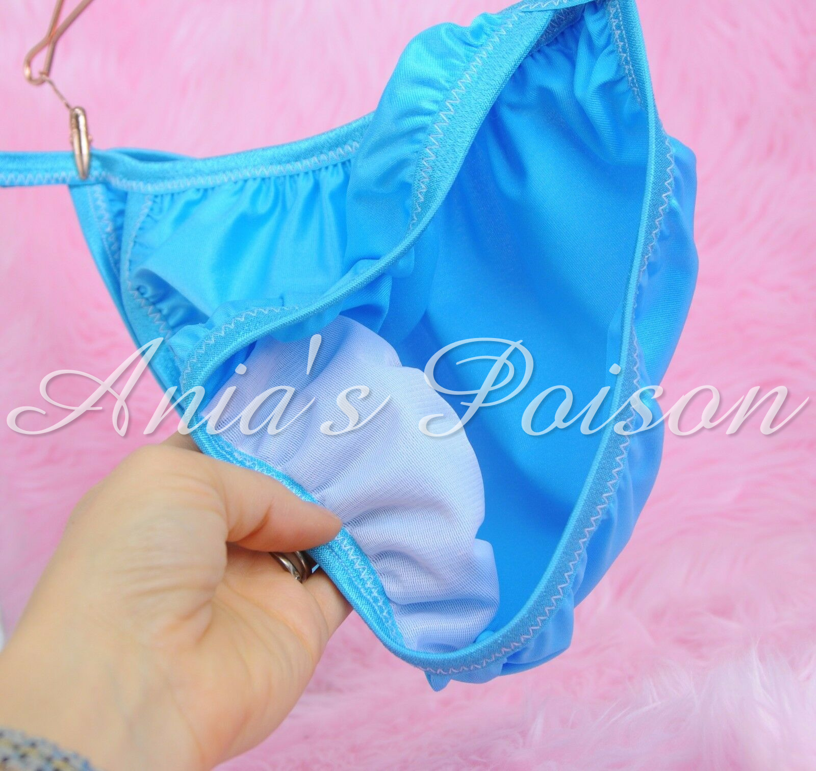 Stretchy Nylon Lycra Silky smooth Satin mens string bikini sissy panties for men