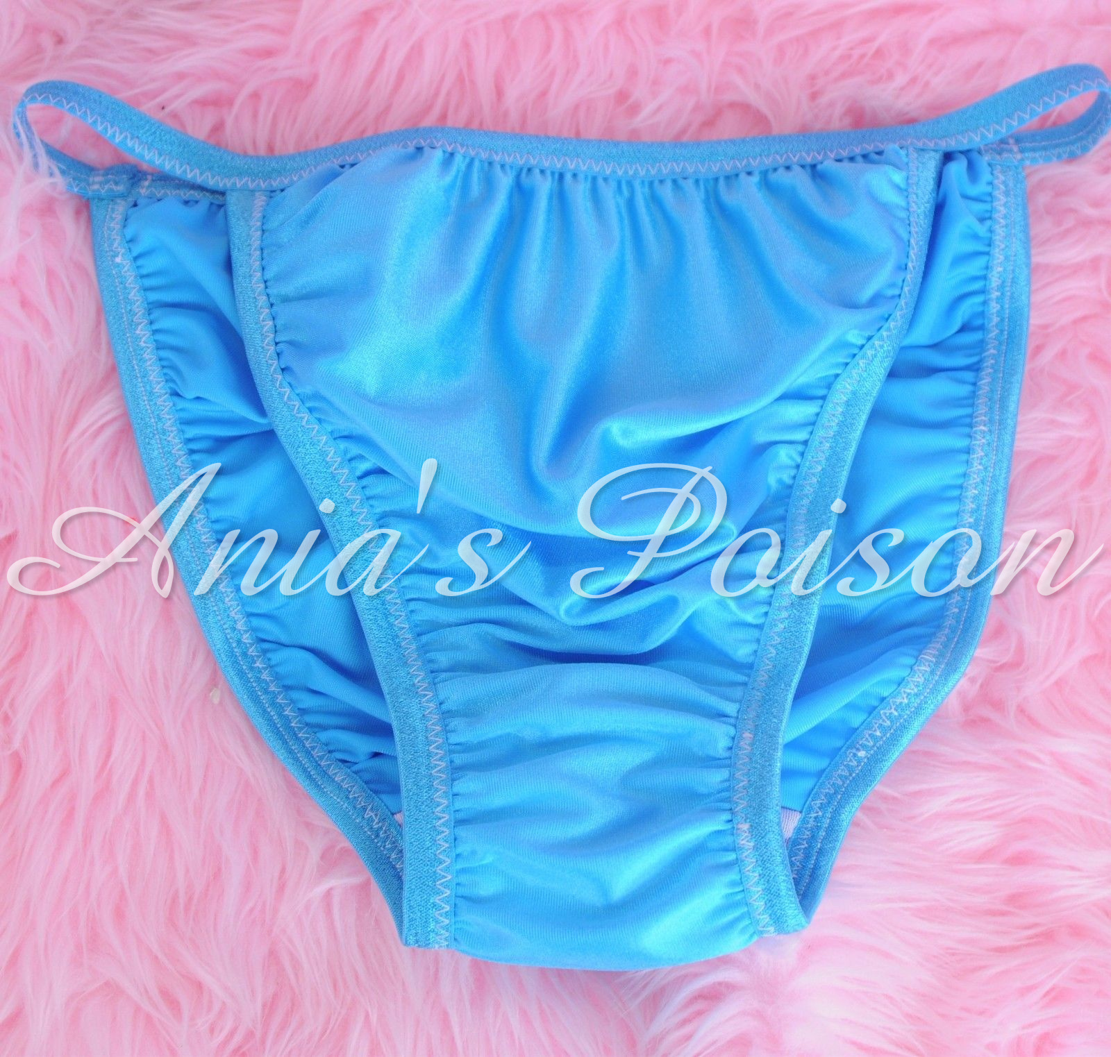 Stretchy Nylon Lycra Silky smooth Satin mens string bikini sissy panties for men