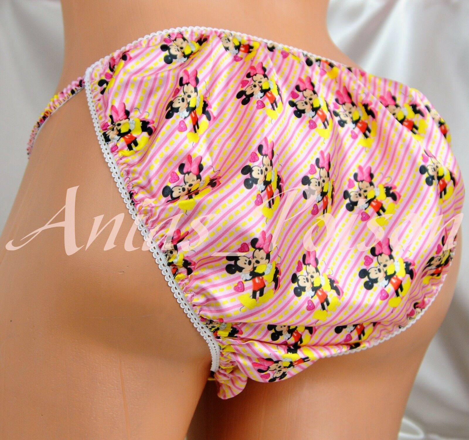 Adorable Little Princess Mouse cartoon Rare 100% polyester string bikini sissy mens underwear panties 00277
