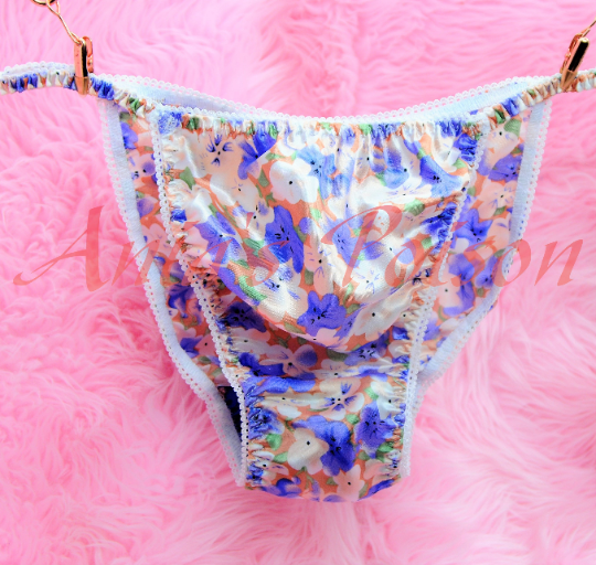 Ania's Poison MANties S - XXL Floral pastel Spring Prints Rare 100% polyester string bikini sissy mens underwear panties