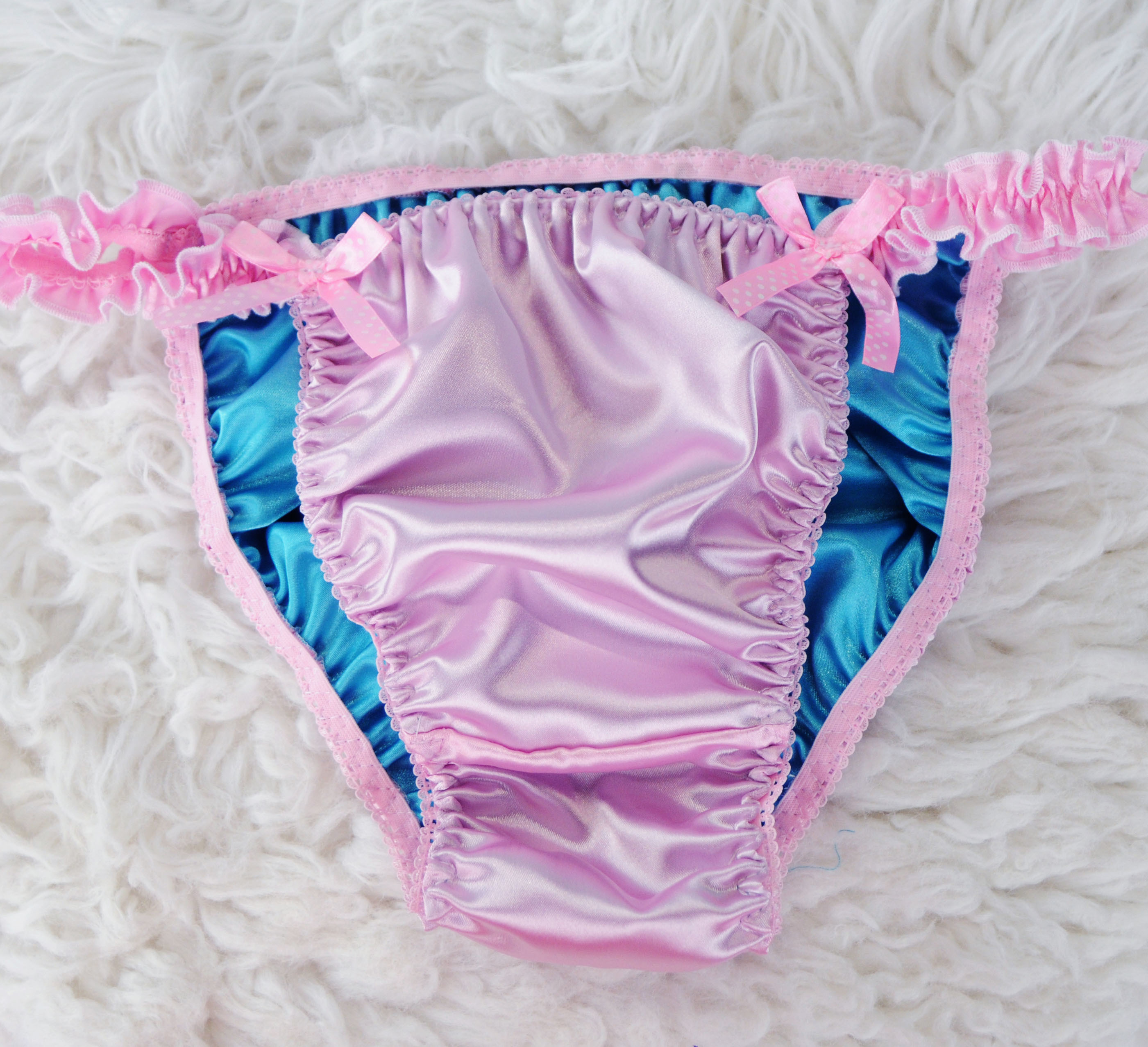Exclusive Ania's Poison MANties Silky Smooth, Butter Soft Double Lined Pink Blue Limited Edition bikini panties like Joe the Boxer for Sissy MEN! 0025