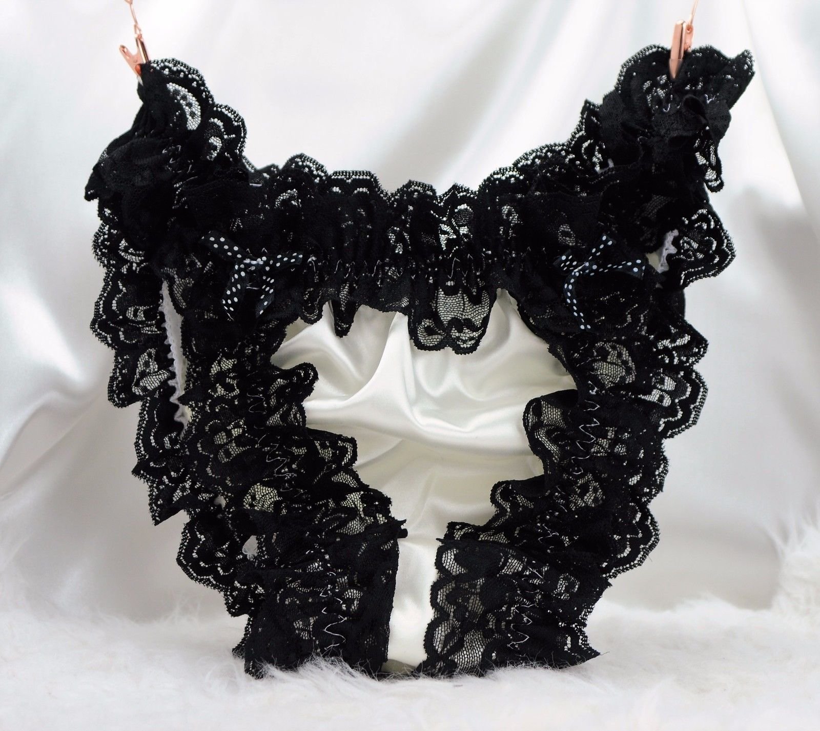 Naughty Frilly Sissy MANties maid slave satin lacy panties bikini CD satin mens Panties