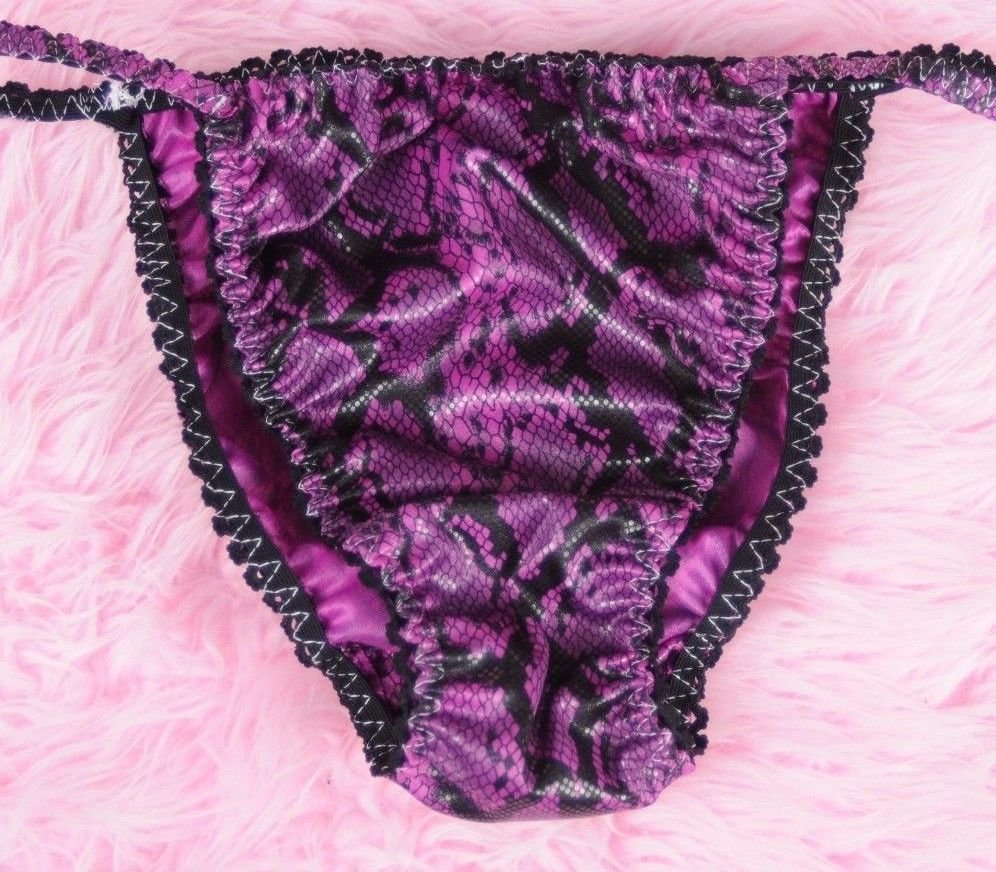 Ania's Poison MANties Vinyl Snake Skin Dancer string bikini Sissy naughty panties for men S - XXL 0021