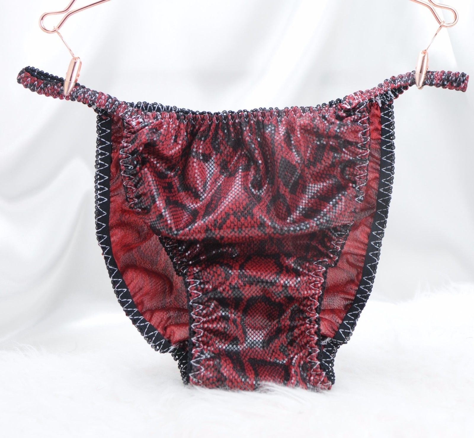Ania's Poison MANties Vinyl Snake Skin Dancer string bikini Sissy naughty panties for men S - XXL