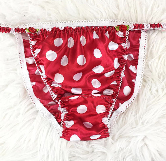 Ania's Poison MANties S - XXL Polka Dot shiny Rare 100% polyester string bikini sissy mens underwear panties