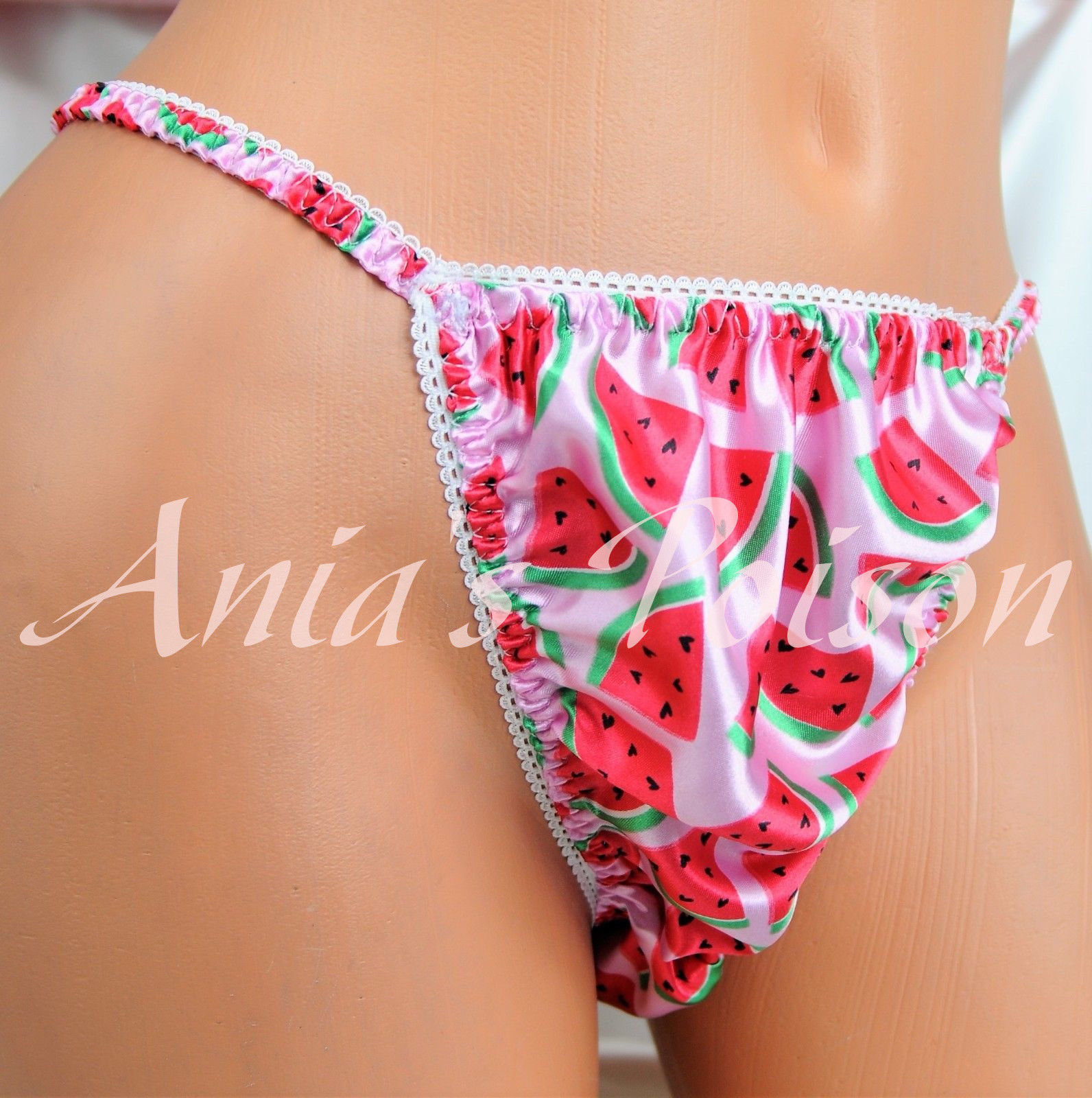 Ania's Poison MANties S - XXL Watermelon Novelty Prints Super Rare 100% polyester string bikini sissy mens underwear panties