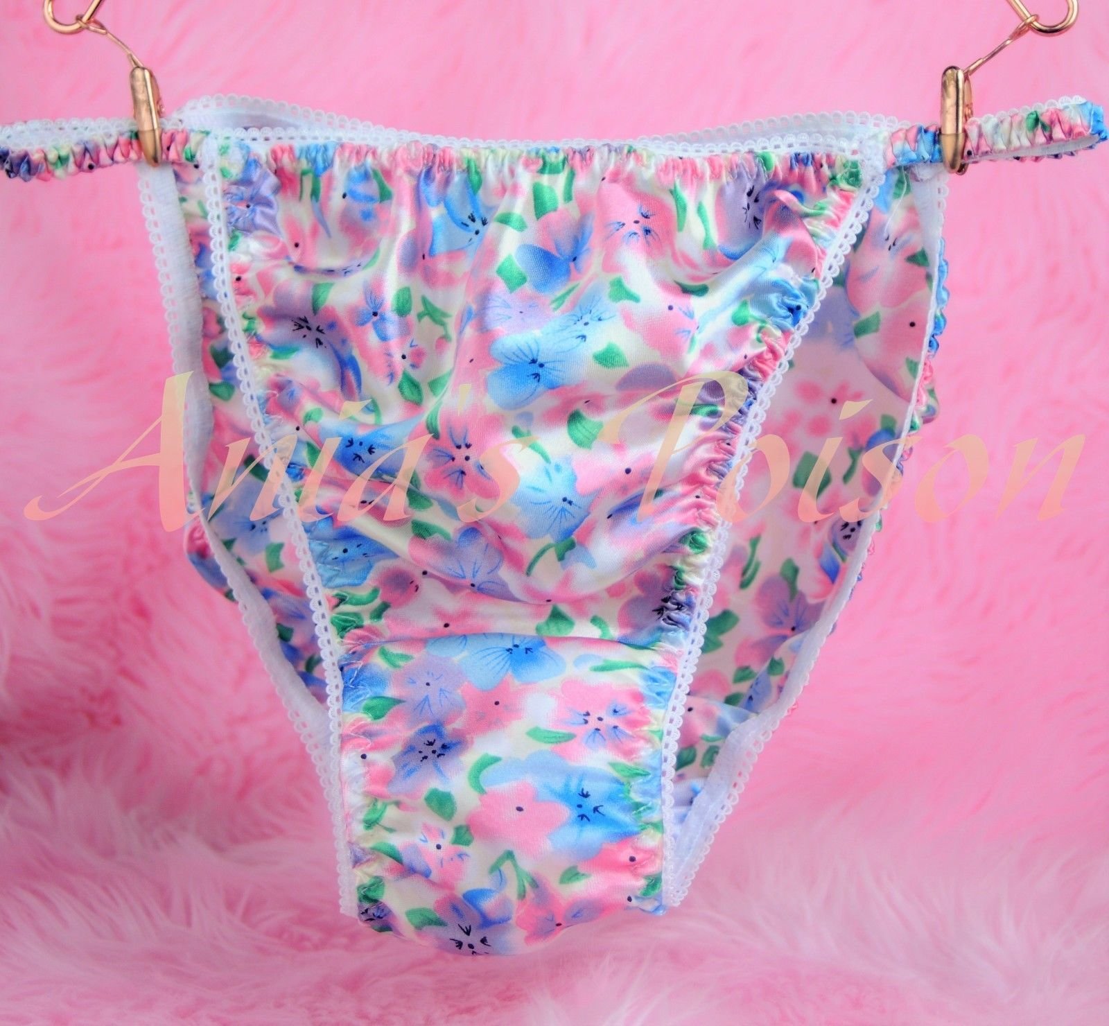 Ania's Poison MANties S - XXL Floral pastel Spring Prints Rare 100% polyester string bikini sissy mens underwear panties 00151