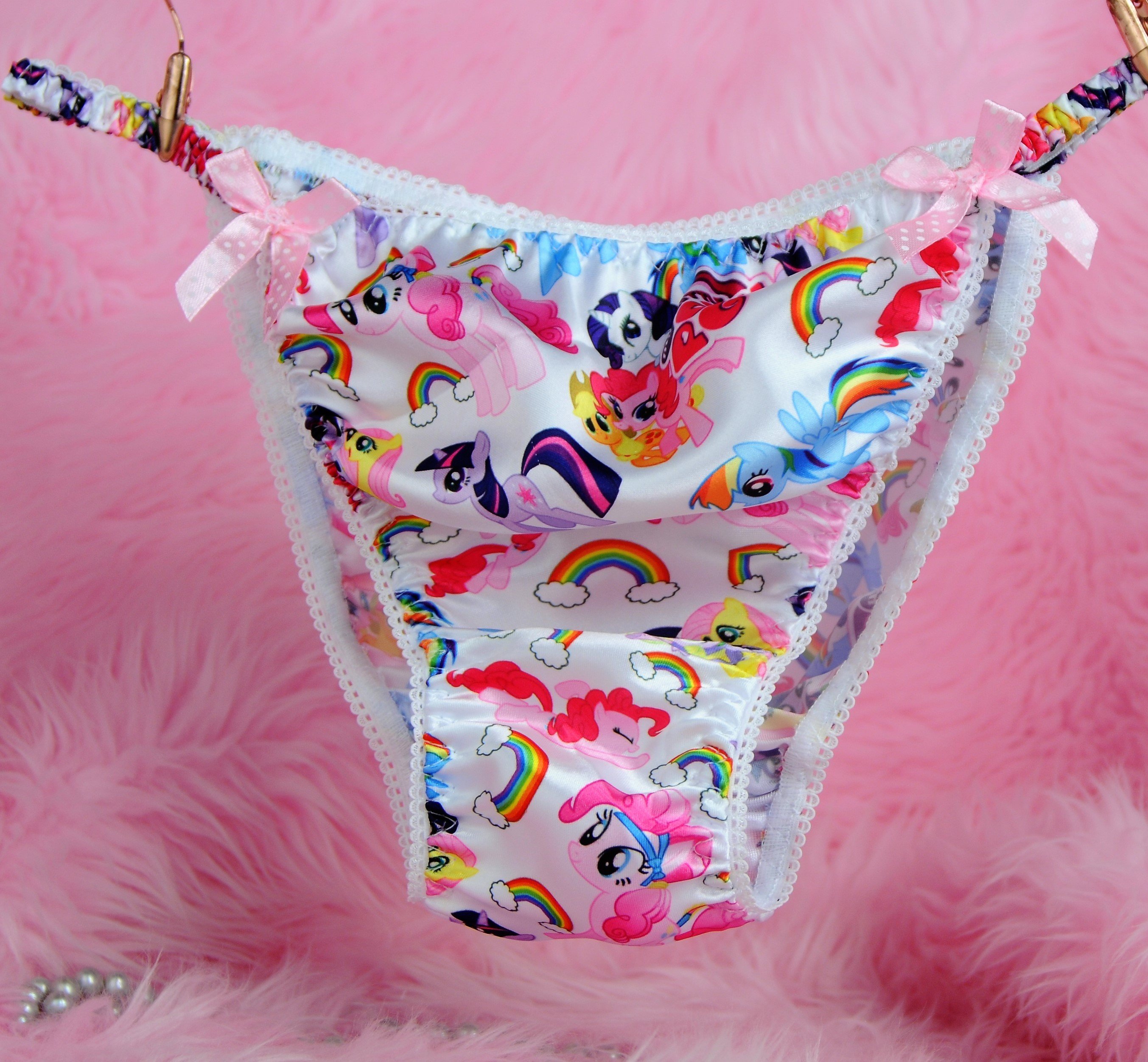 Ania's Poison MANties S - XXL Ultra Rare Little Ponies 100% polyester string bikini sissy mens underwear panties