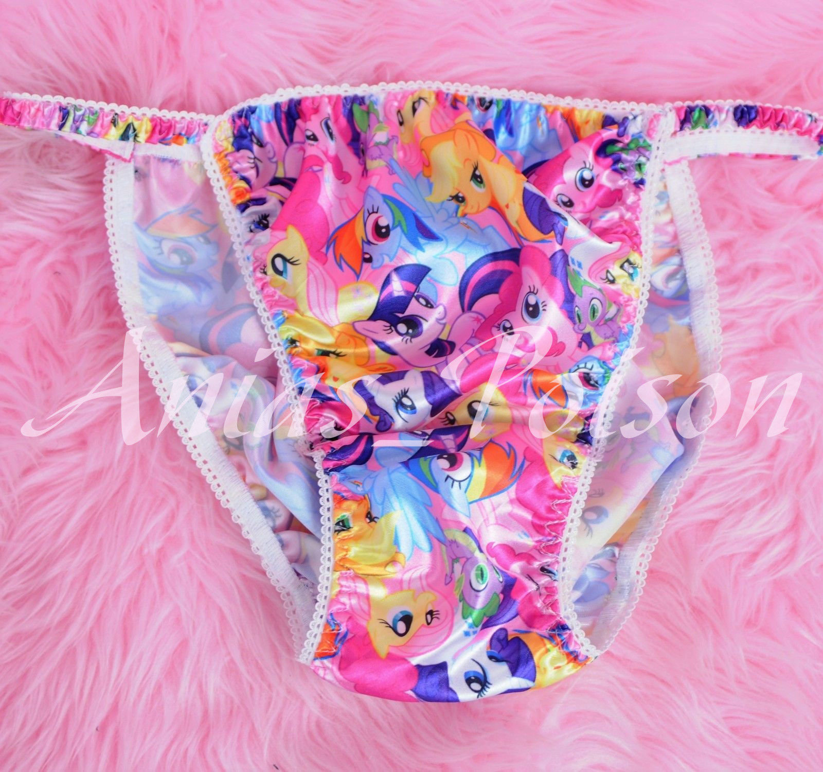 Ania's Poison MANties S - XXL Ultra Rare Little Ponies 100% polyester string bikini sissy mens underwear panties