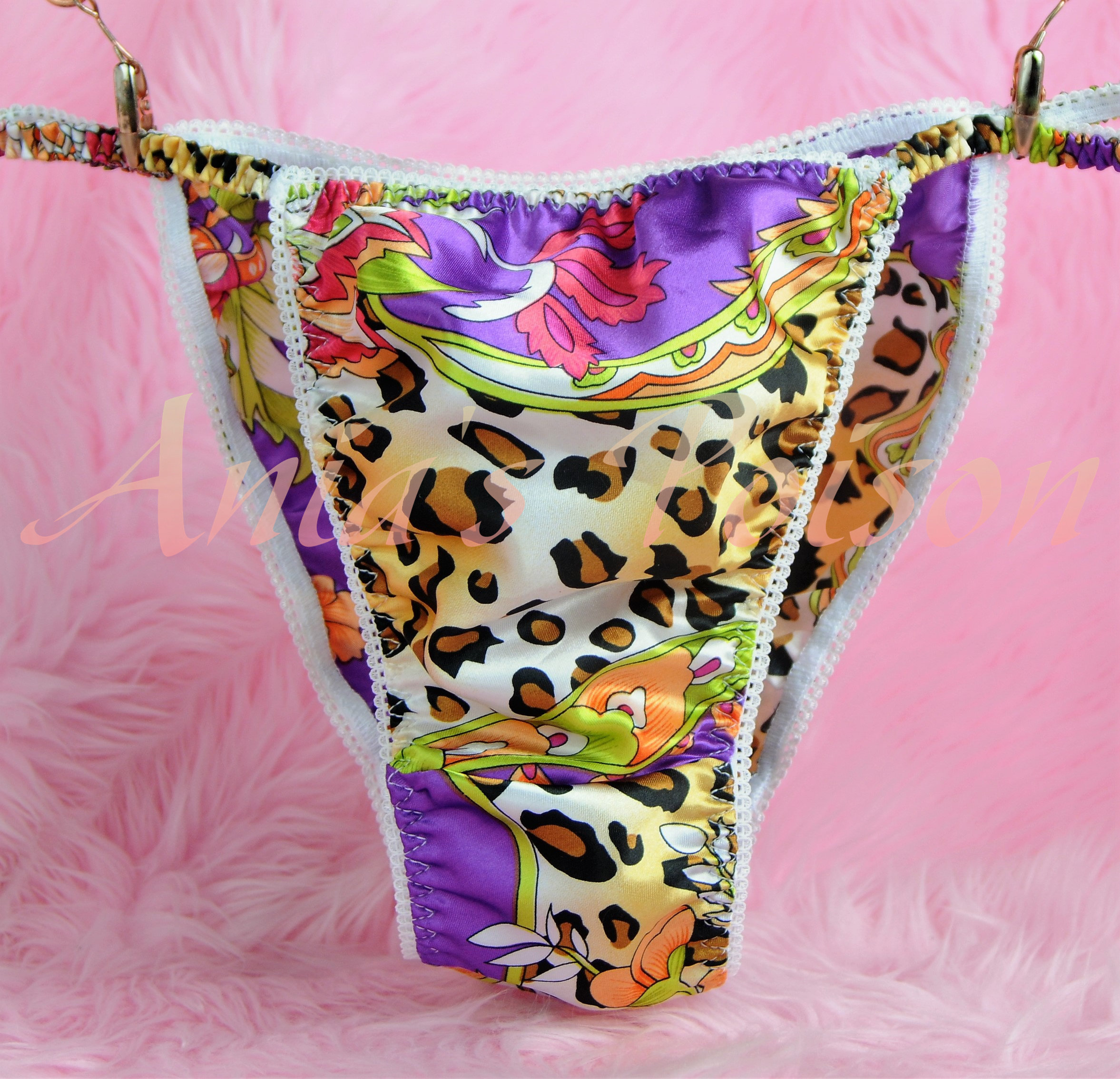 Ania's Poison MANties S - XXL Floral Leopard Animal Prints Super Rare 100% polyester string bikini sissy mens underwear panties