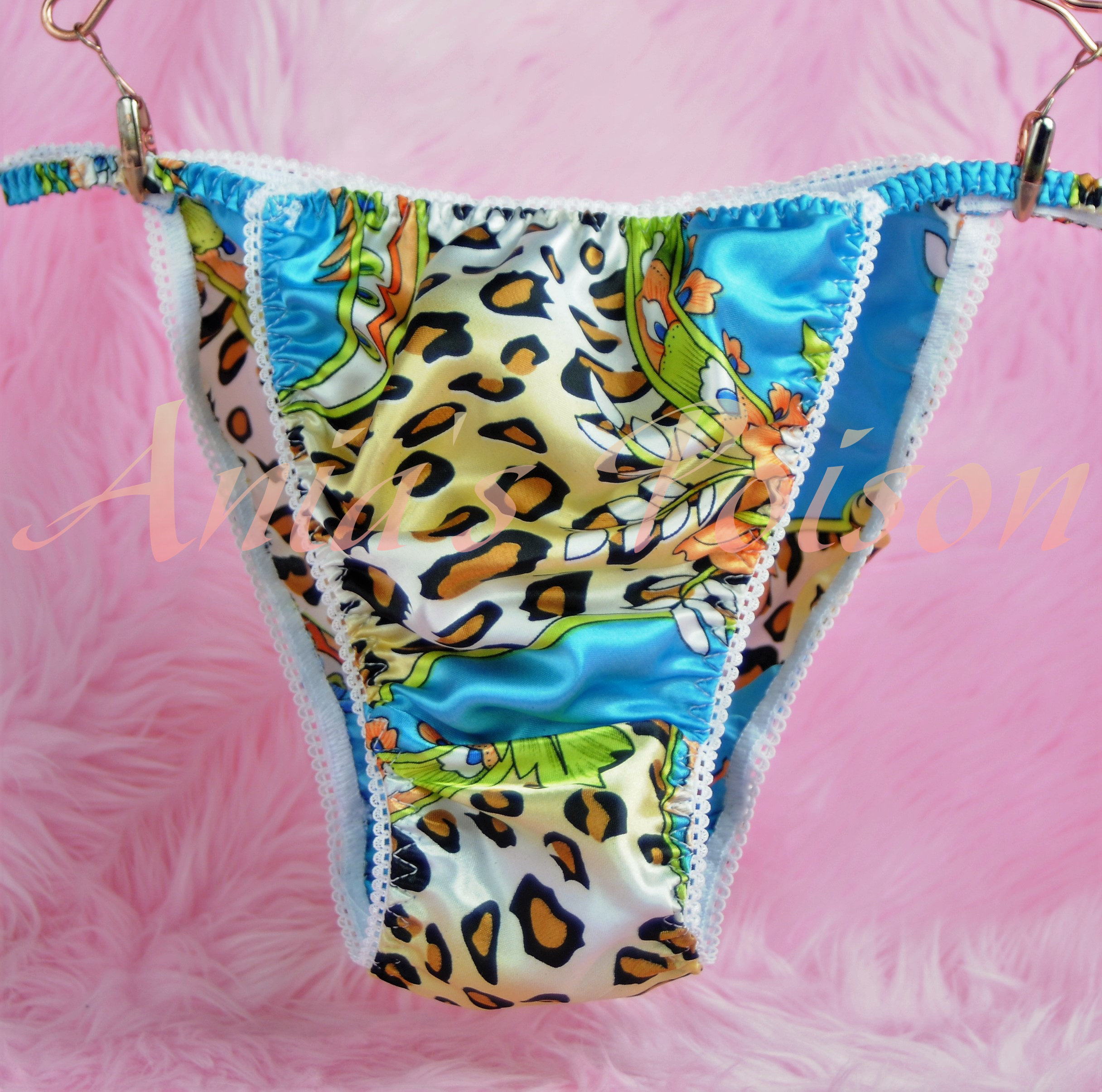 Ania's Poison MANties S - XXL Floral Leopard Animal Prints Super Rare 100% polyester string bikini sissy mens underwear panties