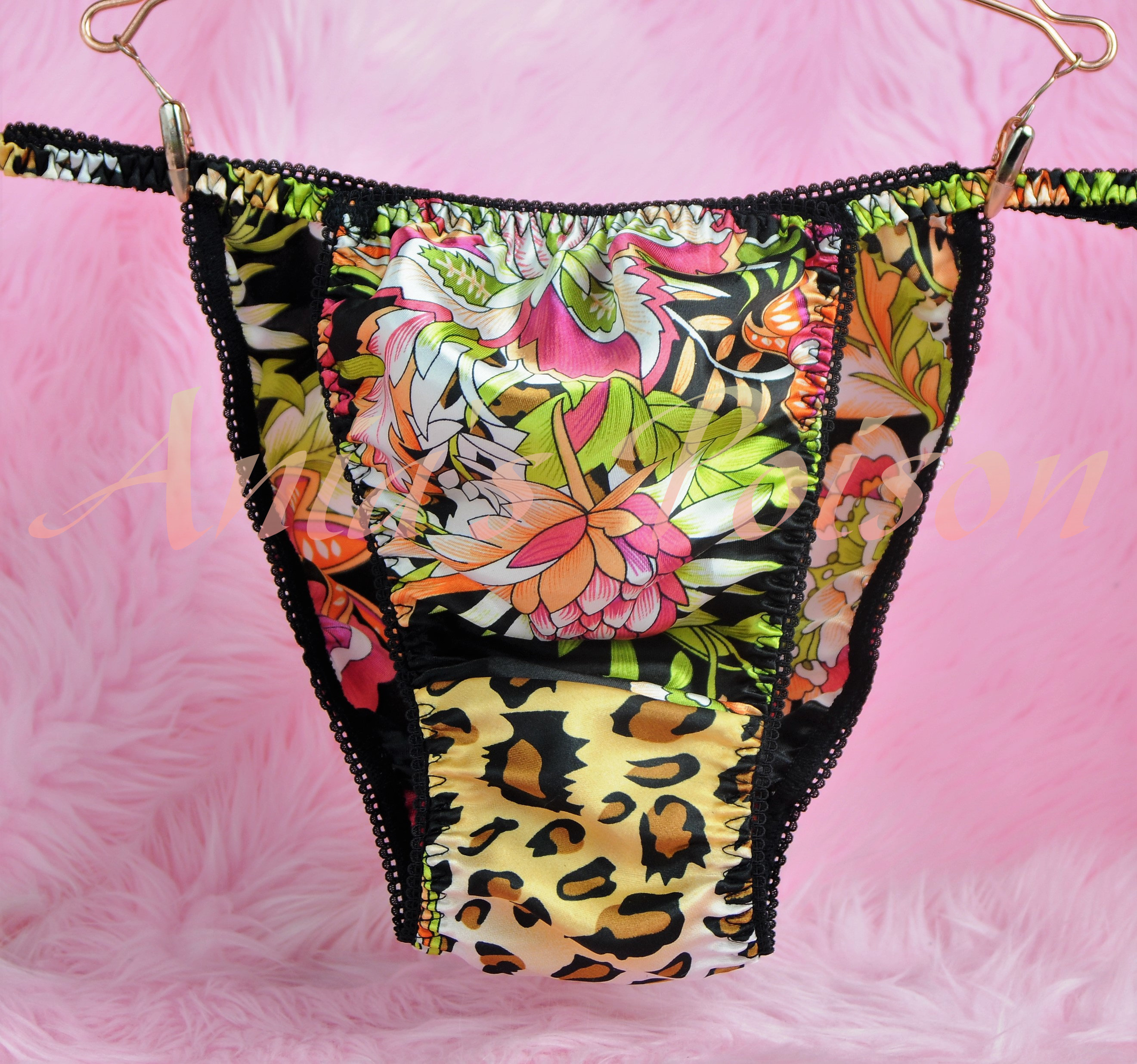 Ania's Poison MANties S - XXL Floral Leopard Animal Prints Super Rare 100% polyester string bikini sissy mens underwear panties