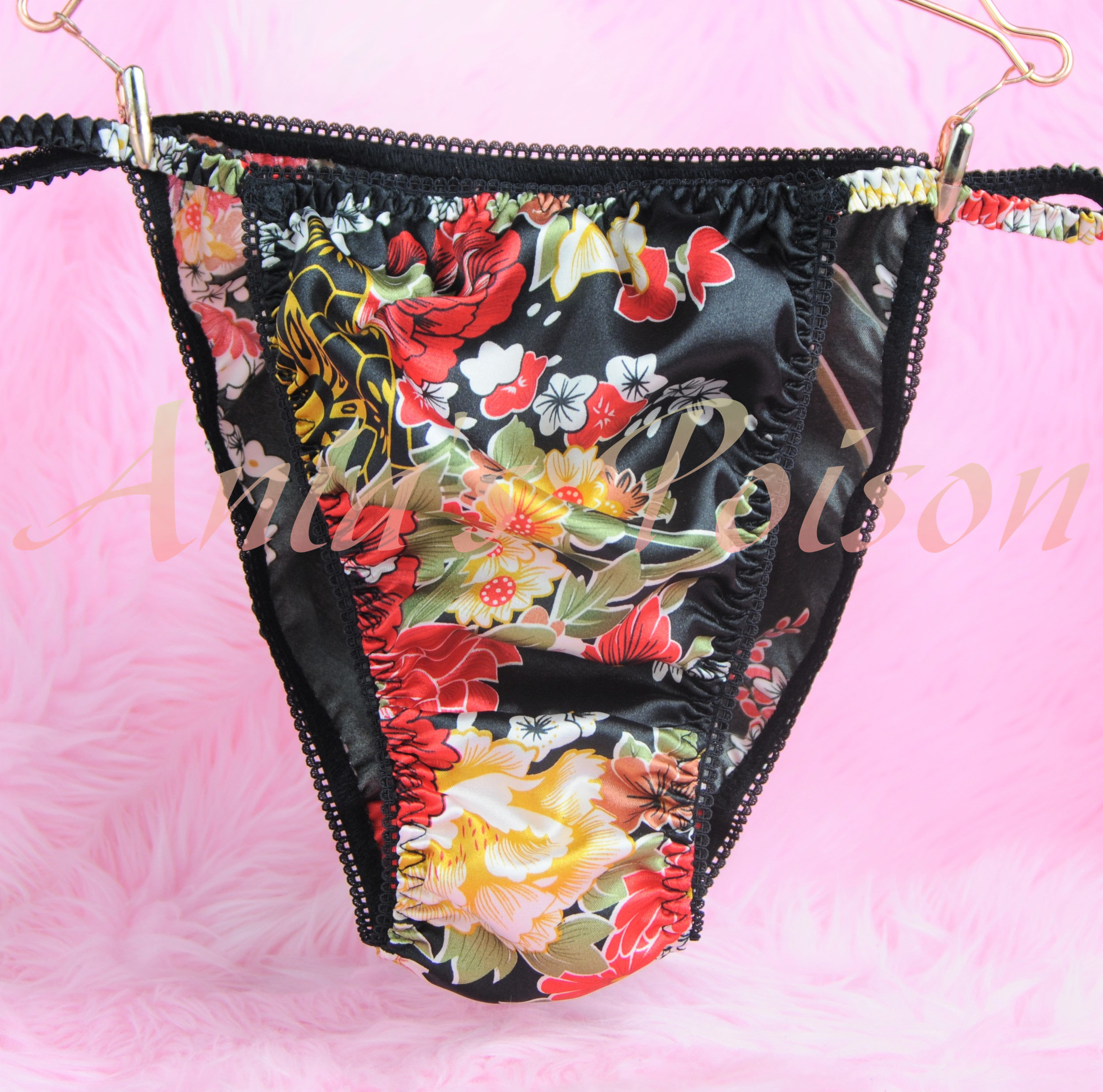 Ania's Poison MANties S - XXL Floral kimono Prints Super Rare 100% polyester string bikini sissy mens underwear panties