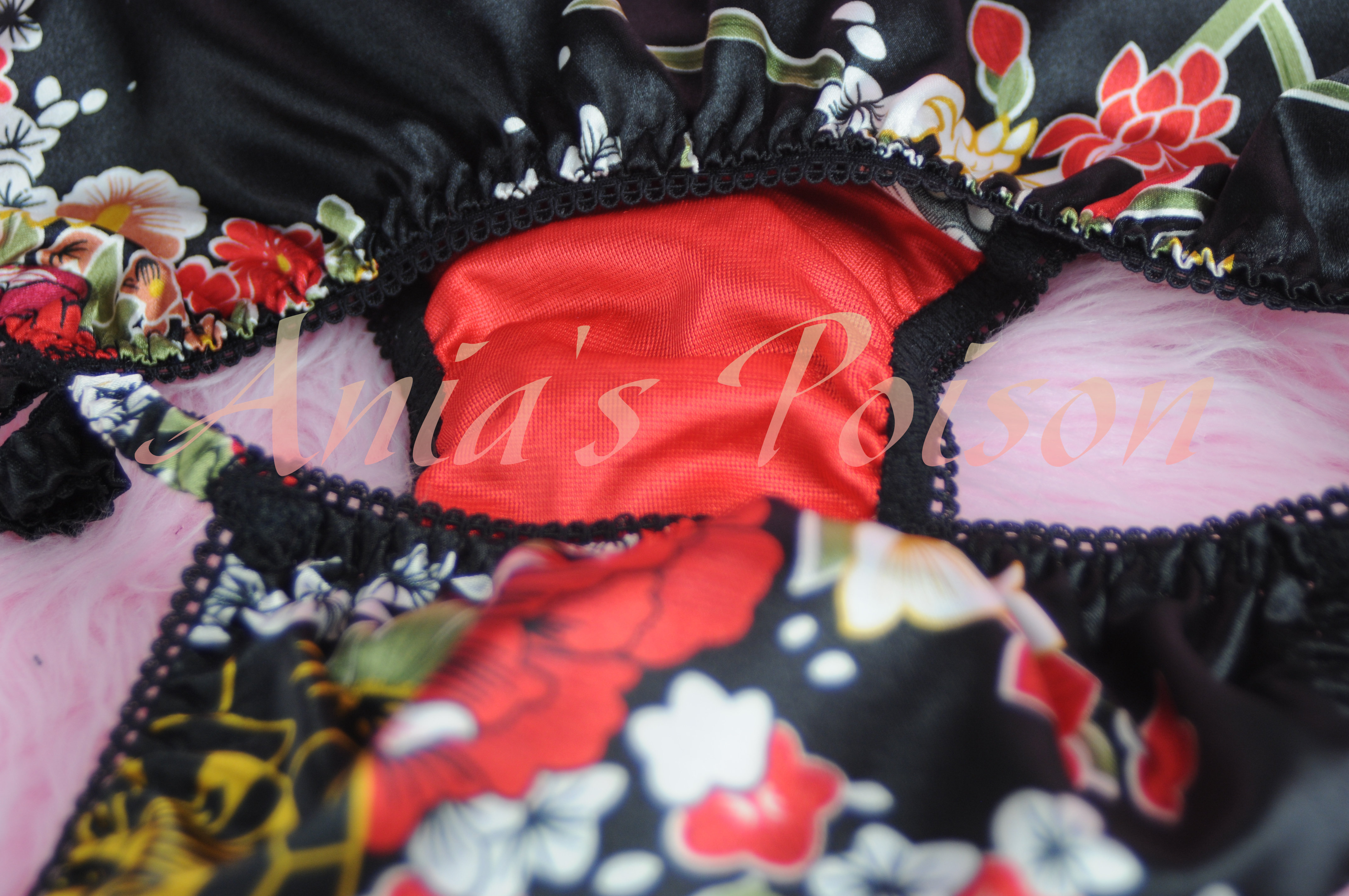 Ania's Poison MANties S - XXL Floral kimono Prints Super Rare 100% polyester string bikini sissy mens underwear panties