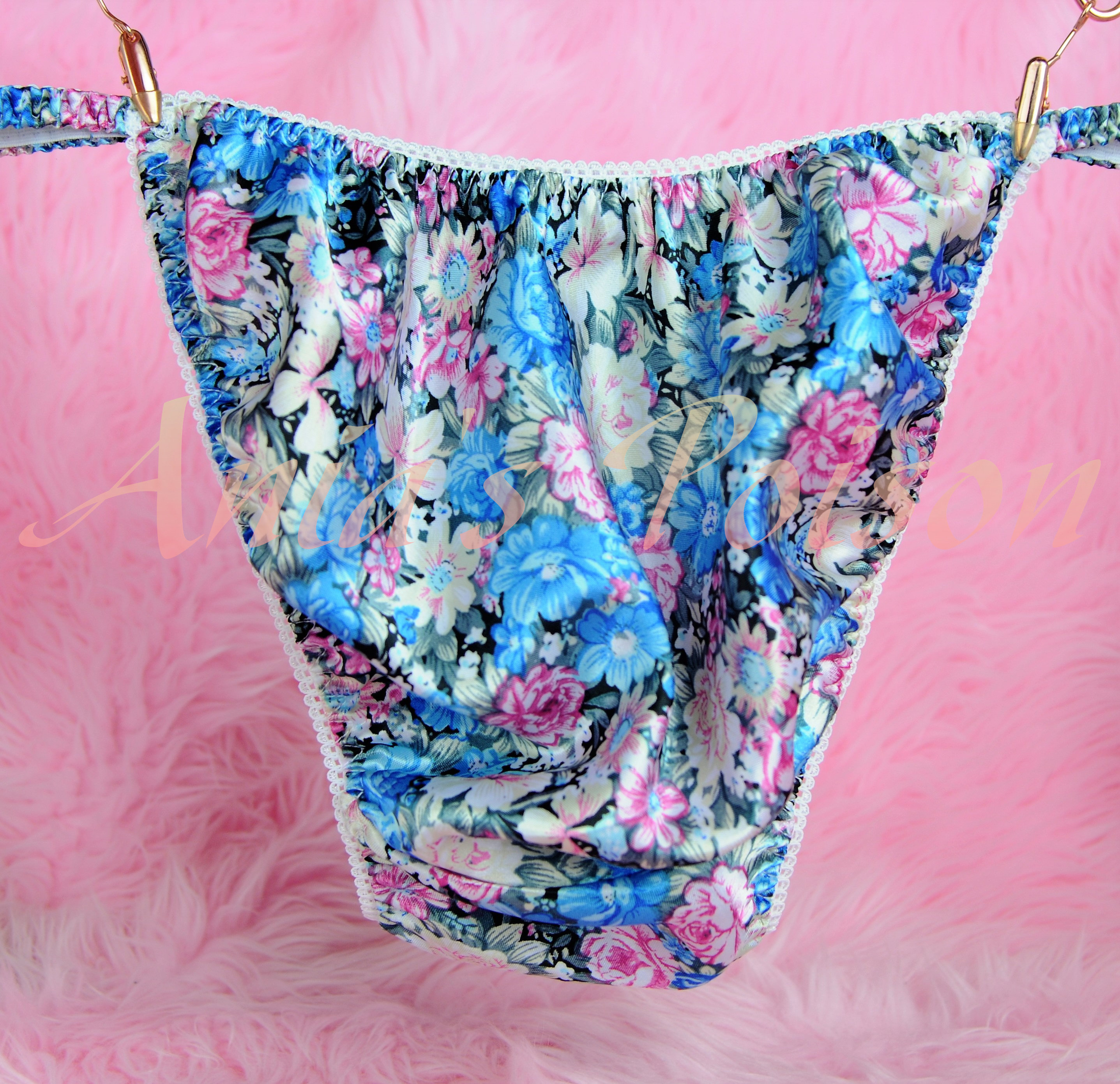 Ania's Poison MANties S - XXL Floral pastel Spring Prints Rare 100% polyester string bikini sissy mens underwear panties