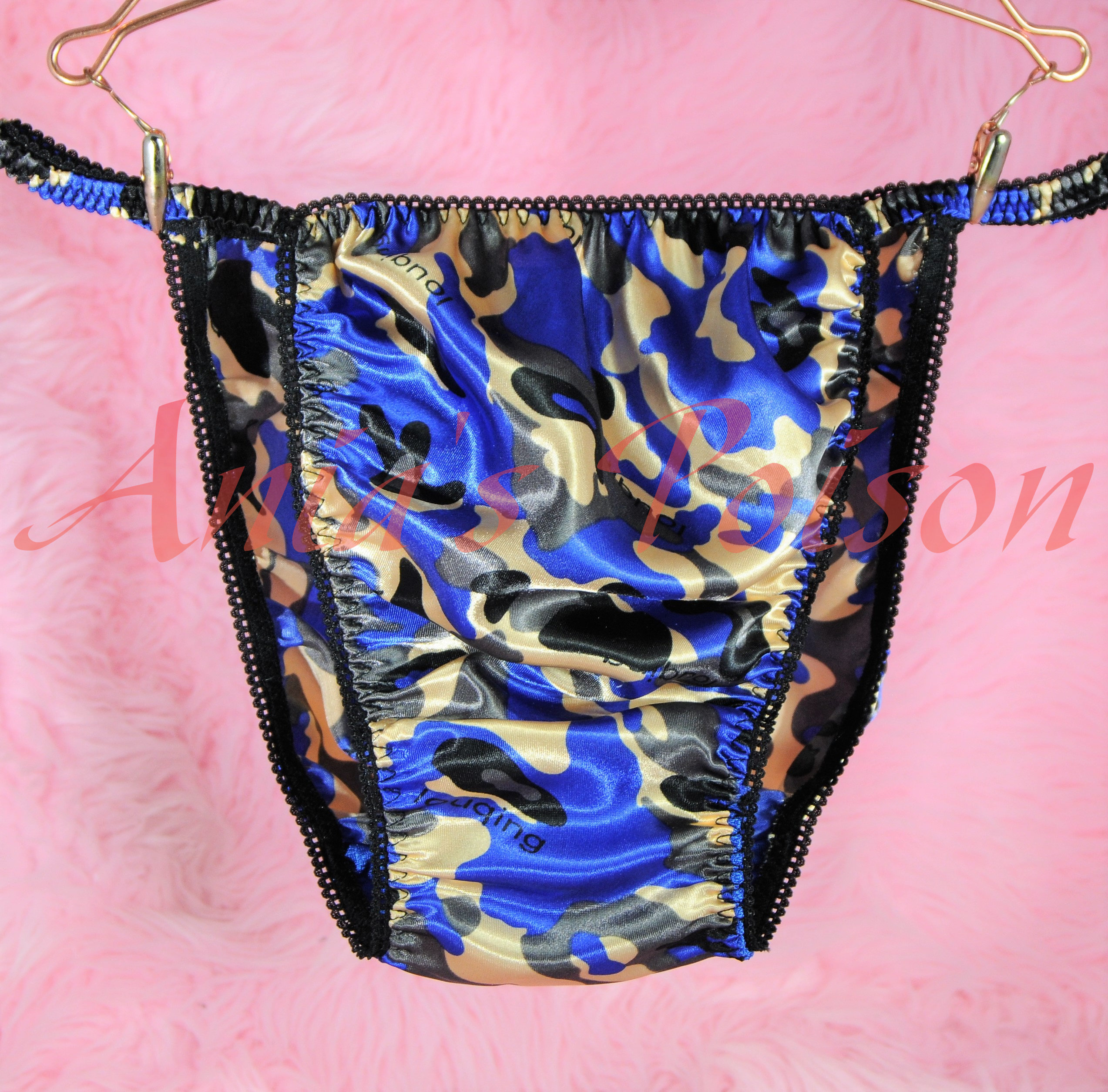 Ania's Poison MANties S - XXL Camo Print Army Green 100% polyester string bikini sissy mens underwear panties