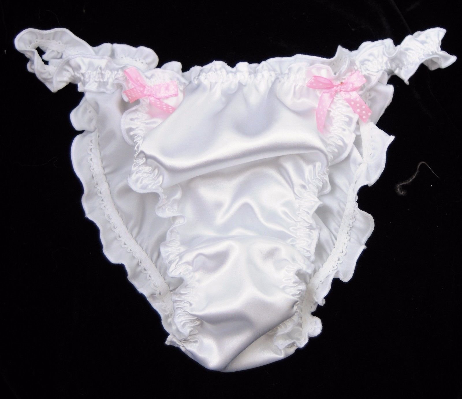 RB SISSY PANTIES! Ruffled Frilly girly string bikini Satin mens panties Many Colors!